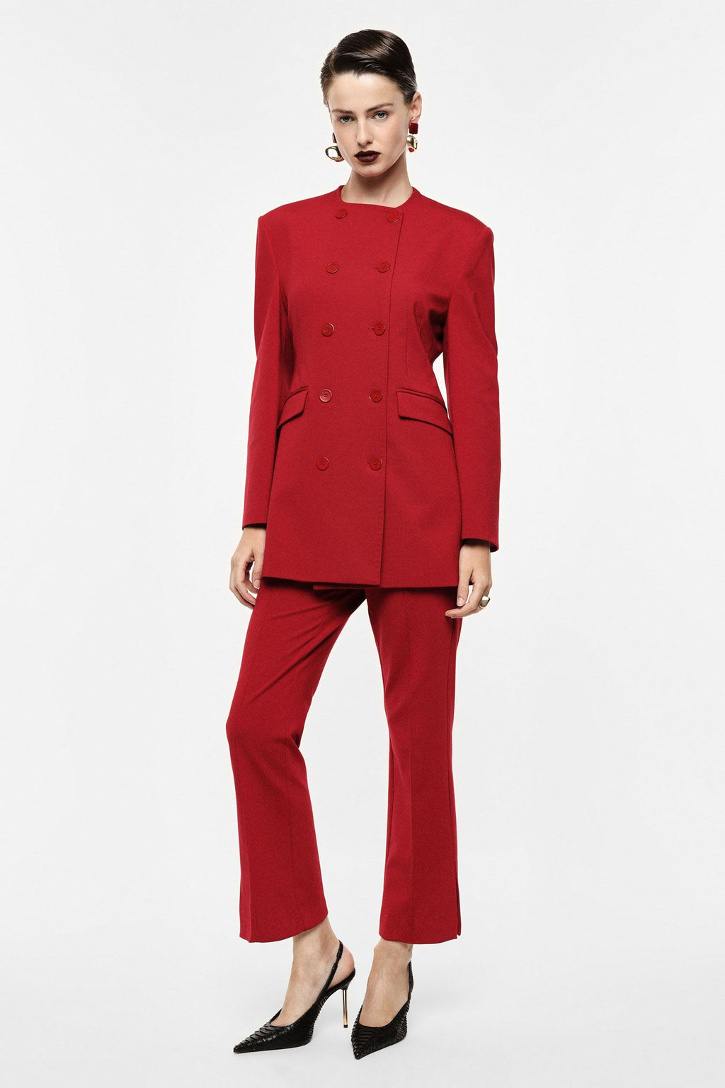 Imperial P7J2MFR - Pantaloni sartoriali cropped con spacchi frontali - Foto 1