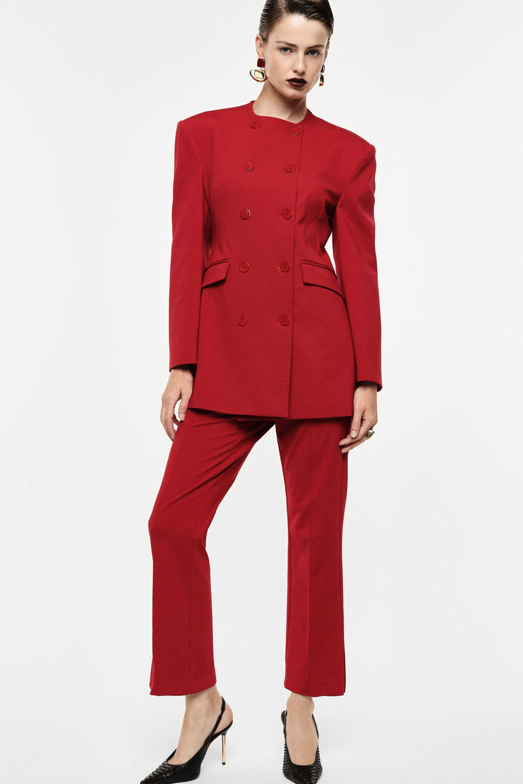 Imperial P7J2MFR - Pantaloni sartoriali cropped con spacchi frontali - Foto 5