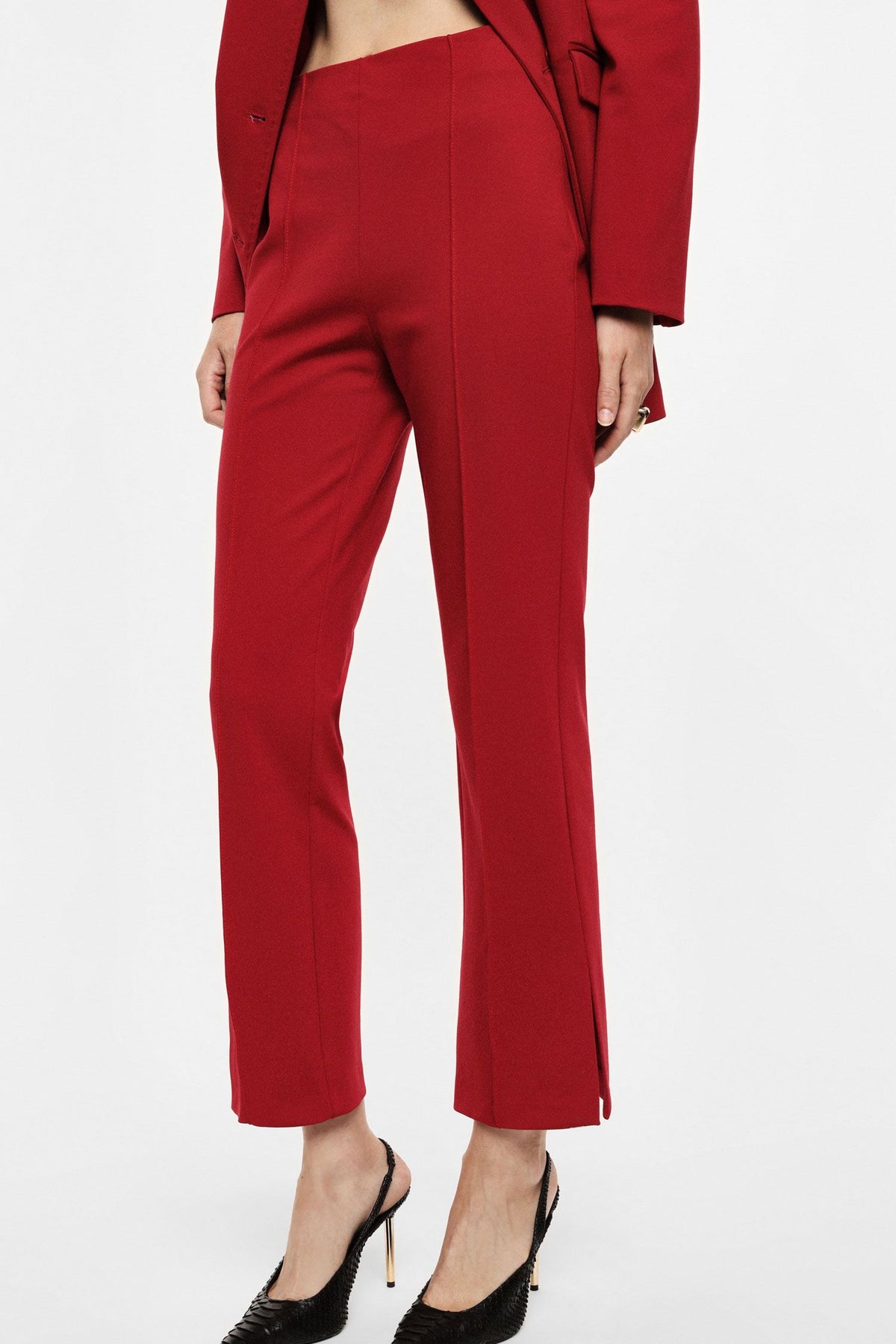 Imperial P7J2MFR - Pantaloni sartoriali cropped con spacchi frontali - Foto 3