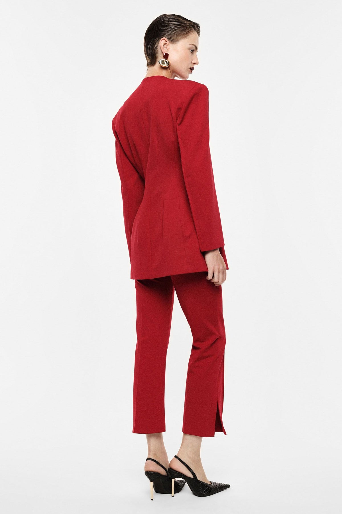 Imperial P7J2MFR - Pantaloni sartoriali cropped con spacchi frontali - Foto 2