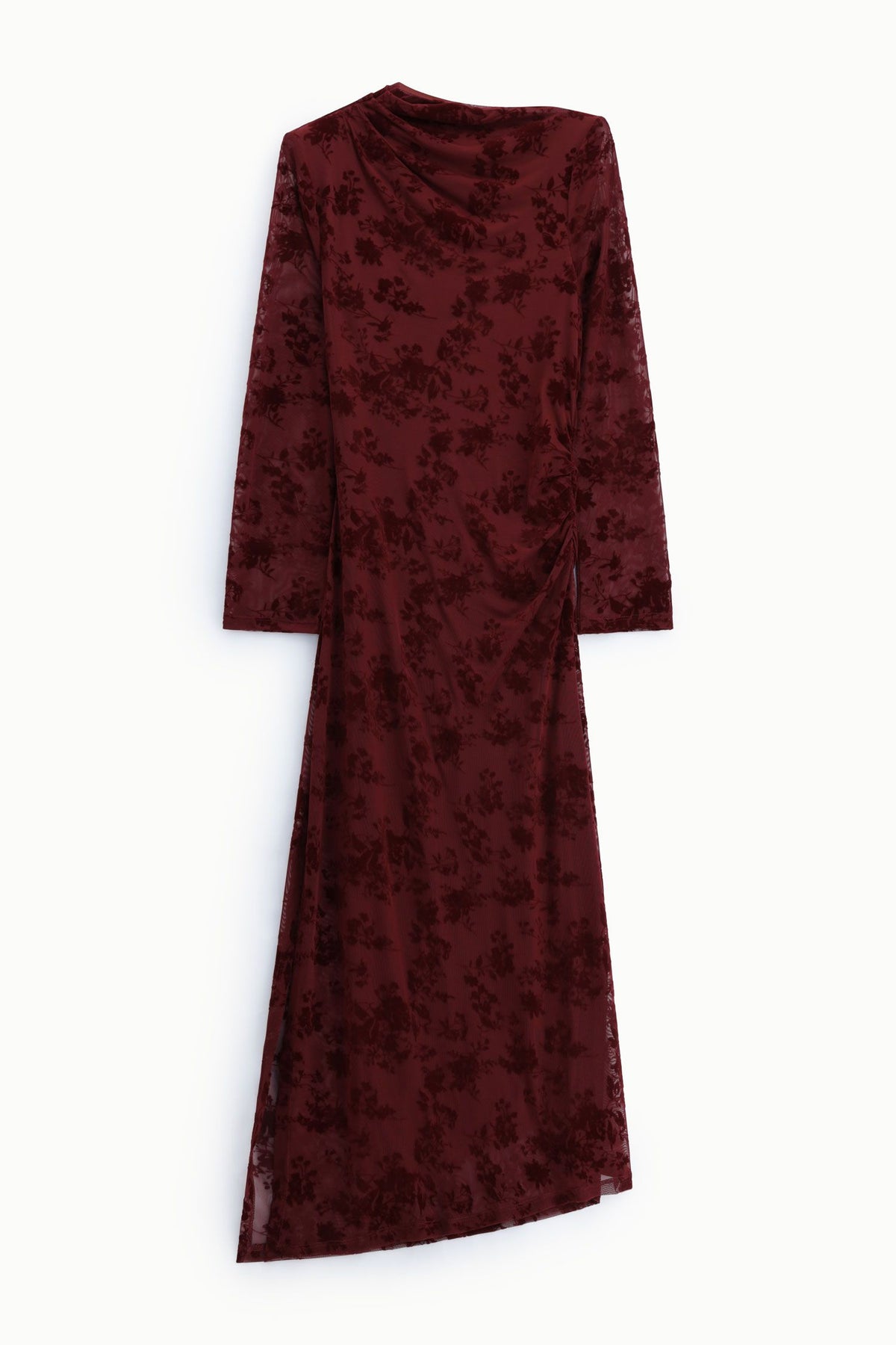 Imperial AFFFMDJ - Abito lungo drappeggiato stampa floreale asimmetrica - Foto 4