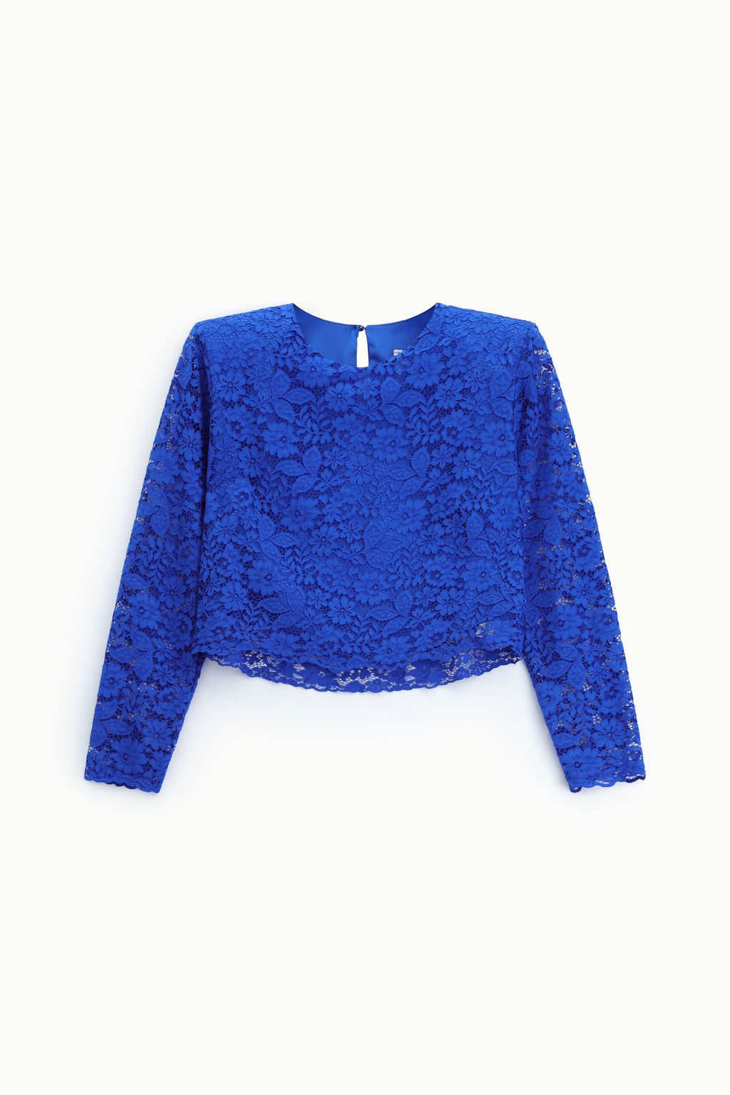 Imperial TAL7MGK - Top in pizzo con maniche lunghe e scollo rotondo - Foto 4