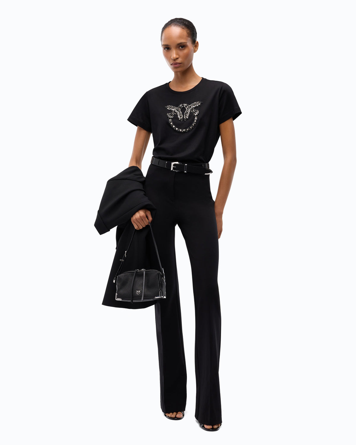 Pinko 100054A3NV - Flared jersey trousers