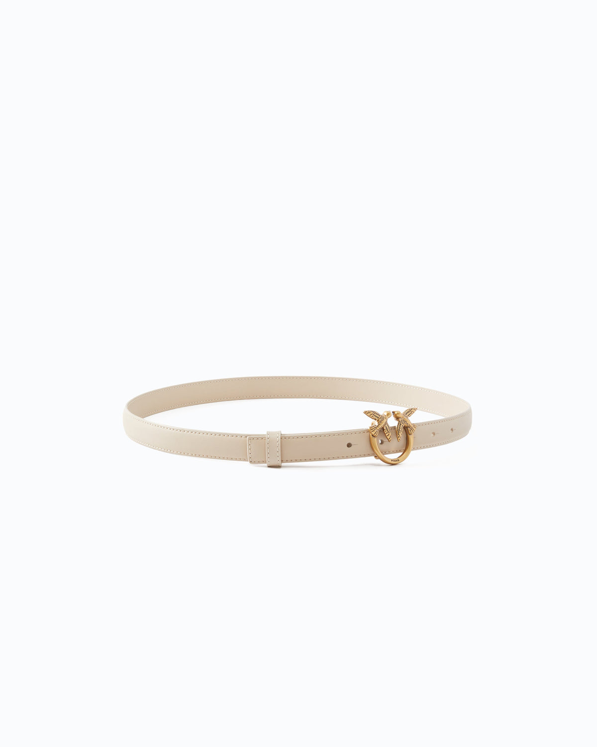 Pinko 100143A0F1 - Cintura sottile Love Birds in pelle 2cm