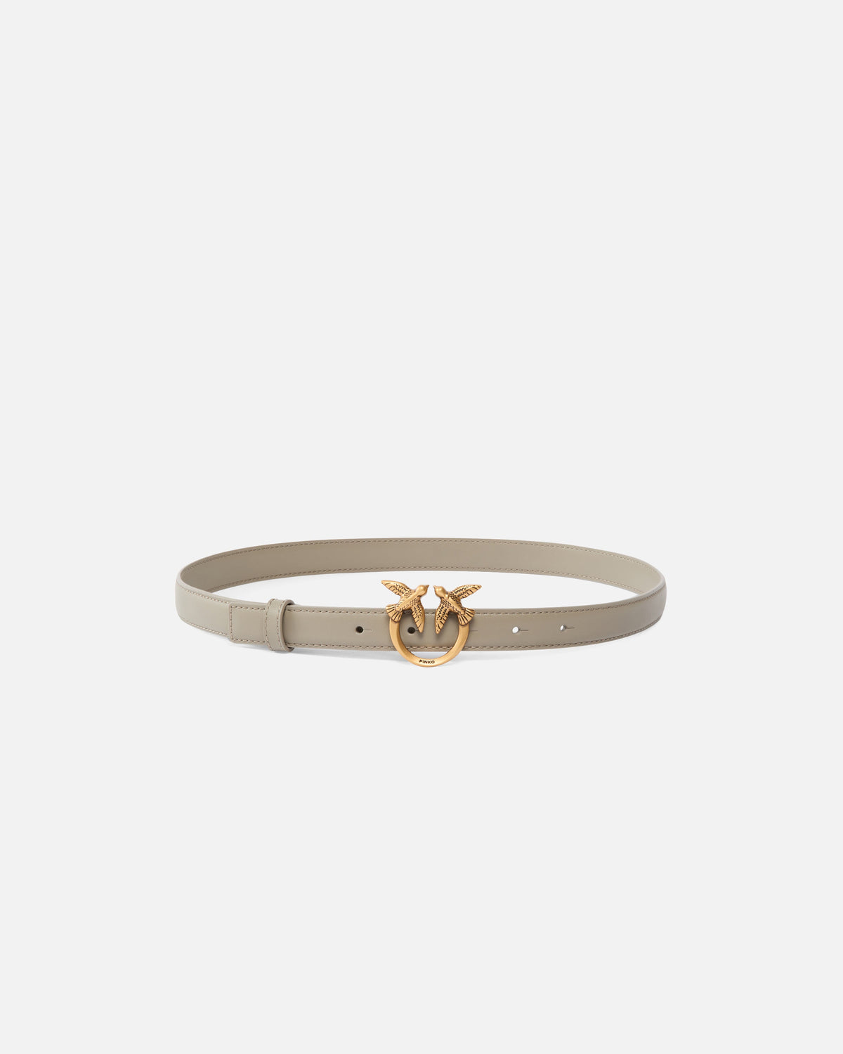 Pinko 100143A0F1 - Cintura sottile Love Birds in pelle 2cm