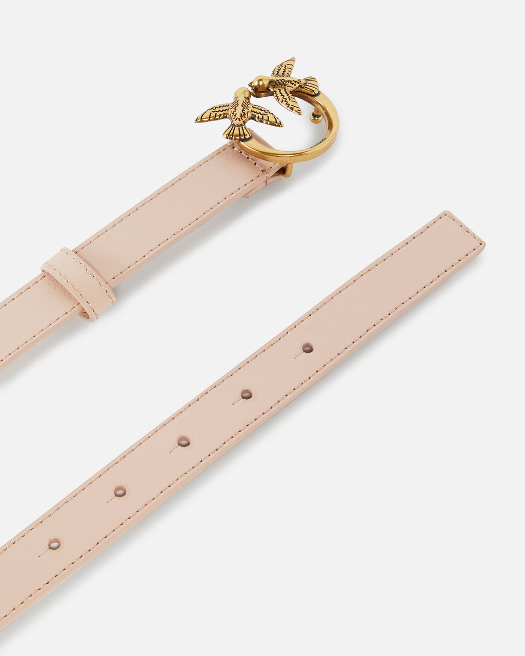 Pinko 100143A0F1 - Cintura sottile Love Birds in pelle 2cm