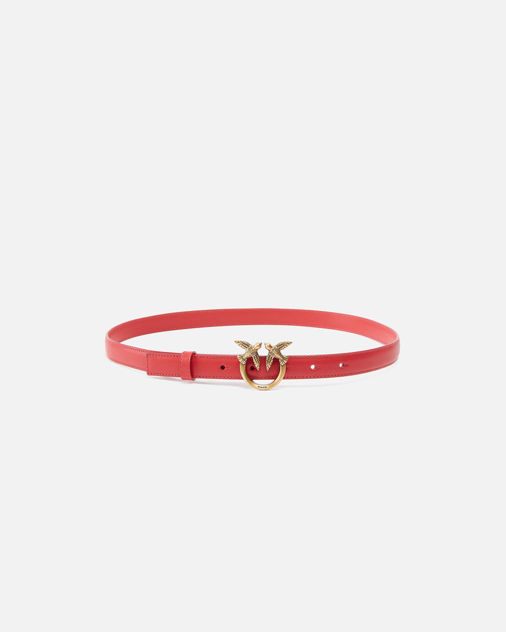 Pinko 100143A0F1 - Cintura sottile Love Birds in pelle 2cm