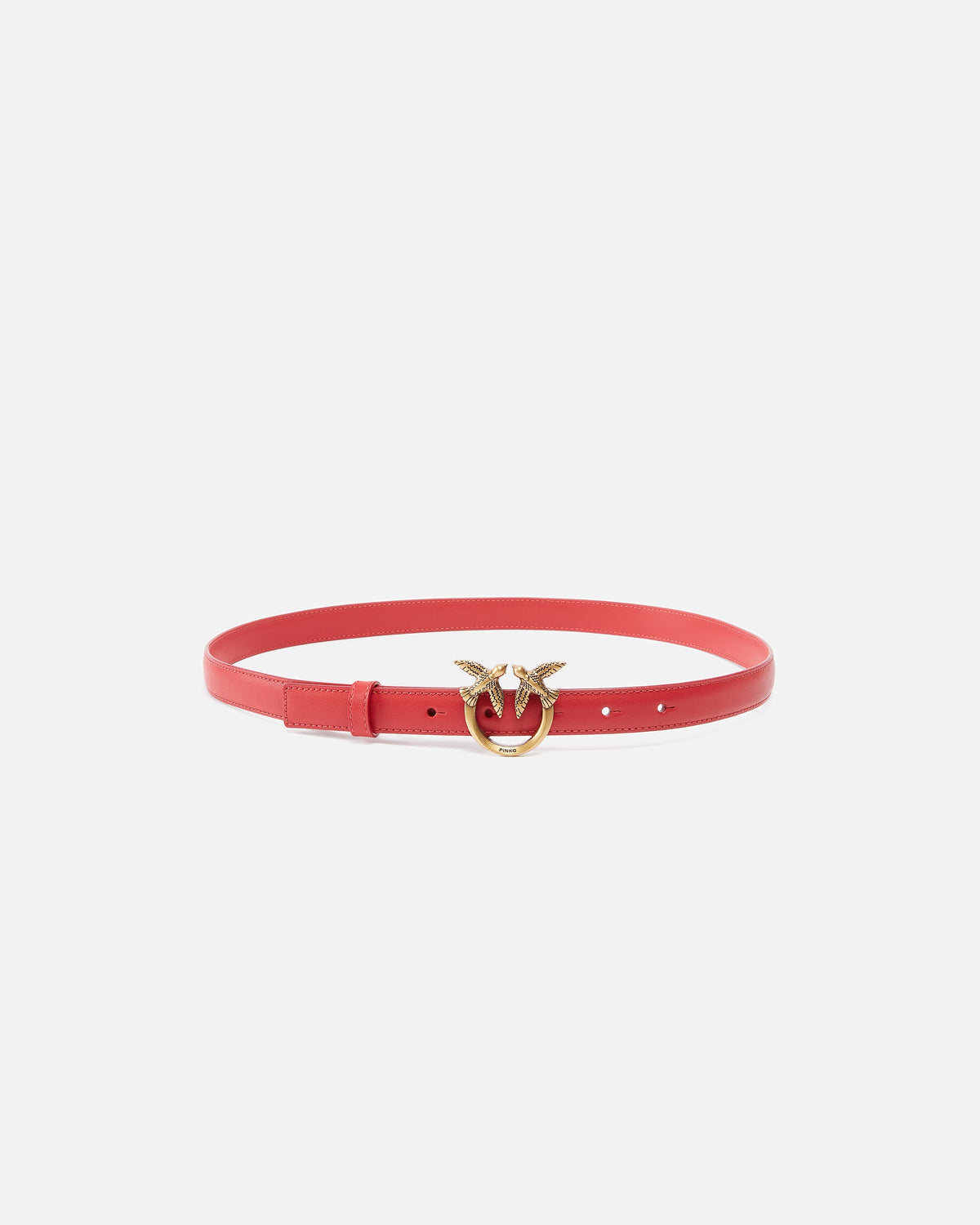 Pinko 100143A0F1 - Cintura sottile Love Birds in pelle 2cm