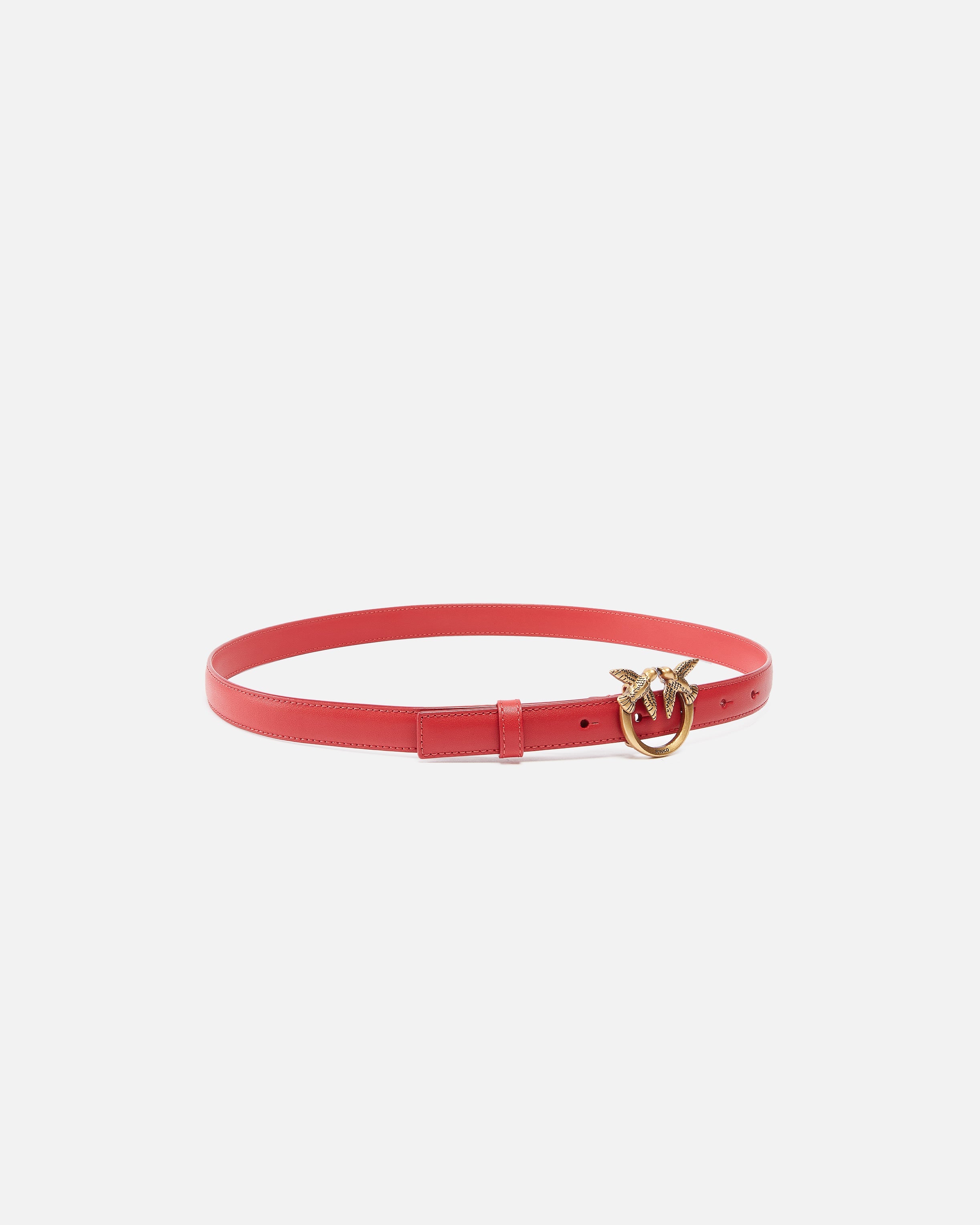 Pinko 100143A0F1 - Cintura sottile Love Birds in pelle 2cm