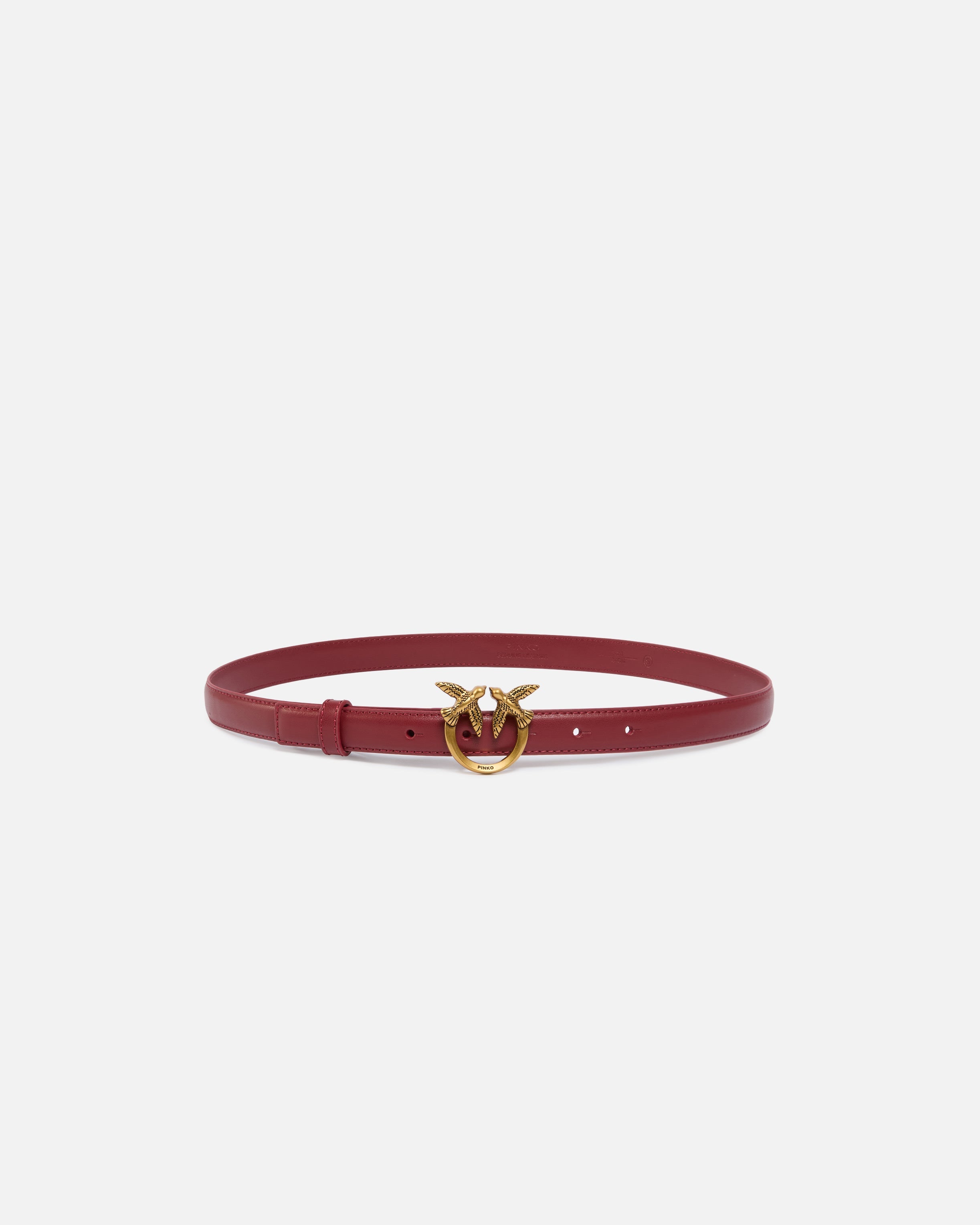 Pinko 100143A0F1 - Cintura sottile Love Birds in pelle 2cm