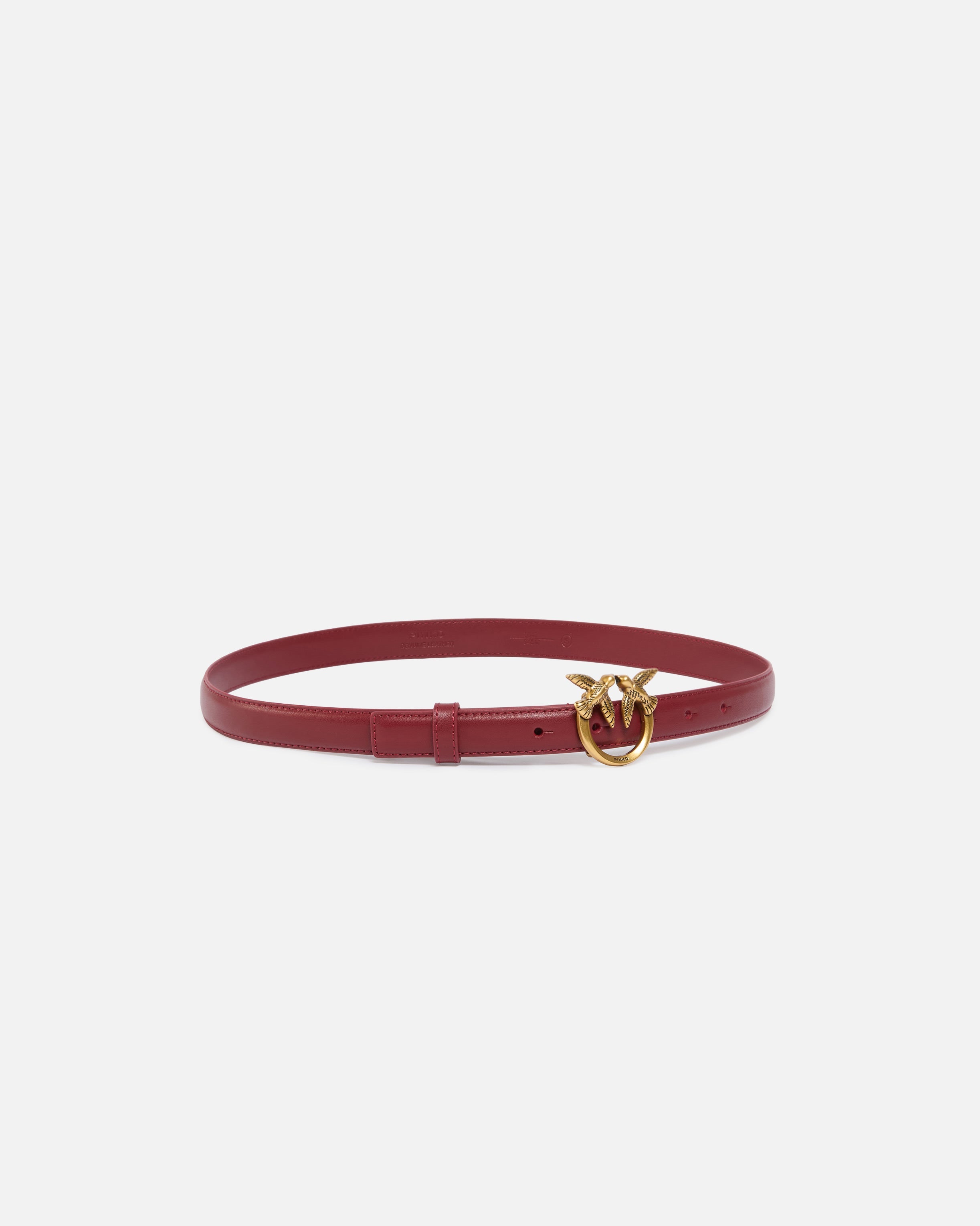 Pinko 100143A0F1 - Cintura sottile Love Birds in pelle 2cm
