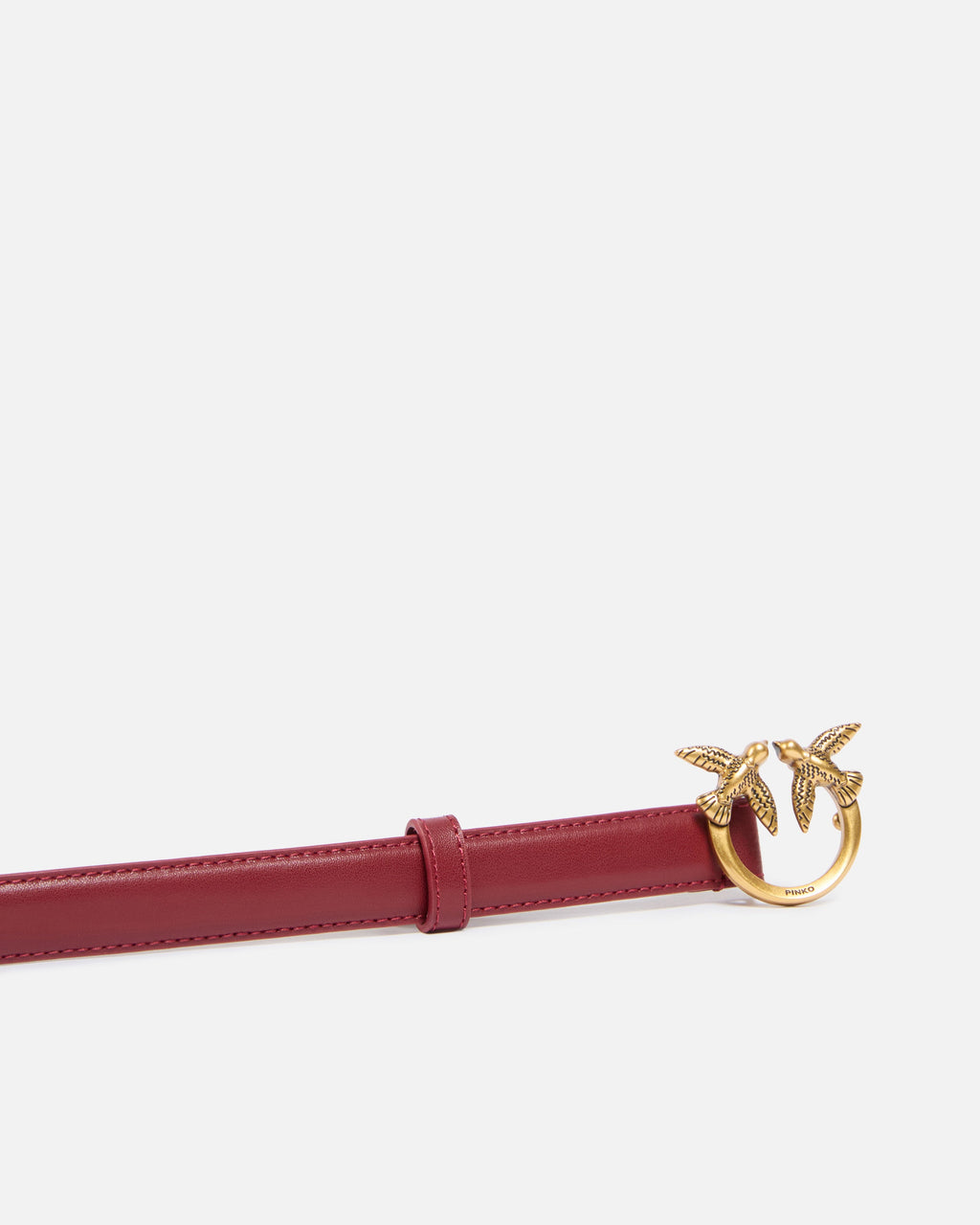 Pinko 100143A0F1 - Cintura sottile Love Birds in pelle 2cm