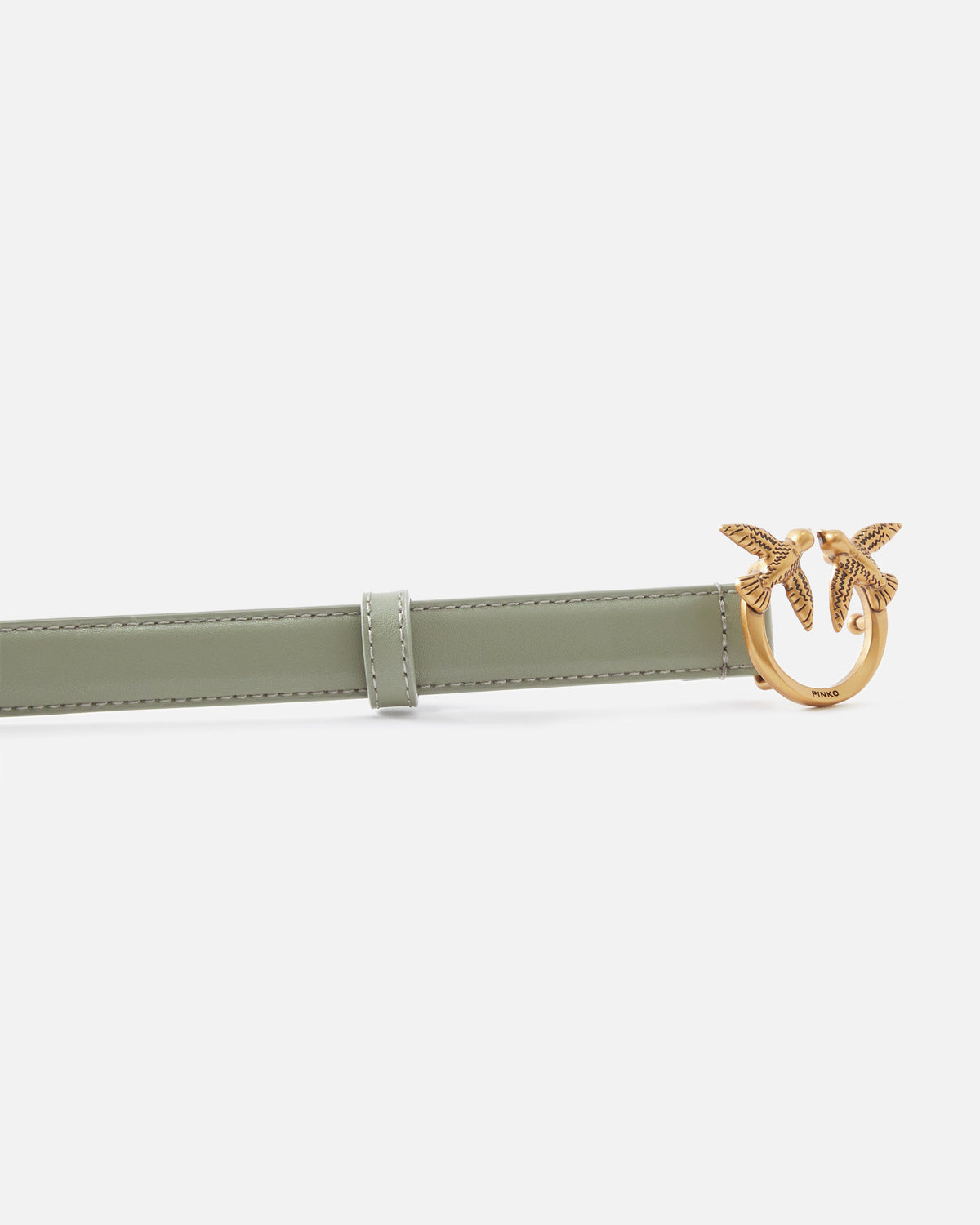 Pinko 100143A0F1 - Cintura sottile Love Birds in pelle 2cm