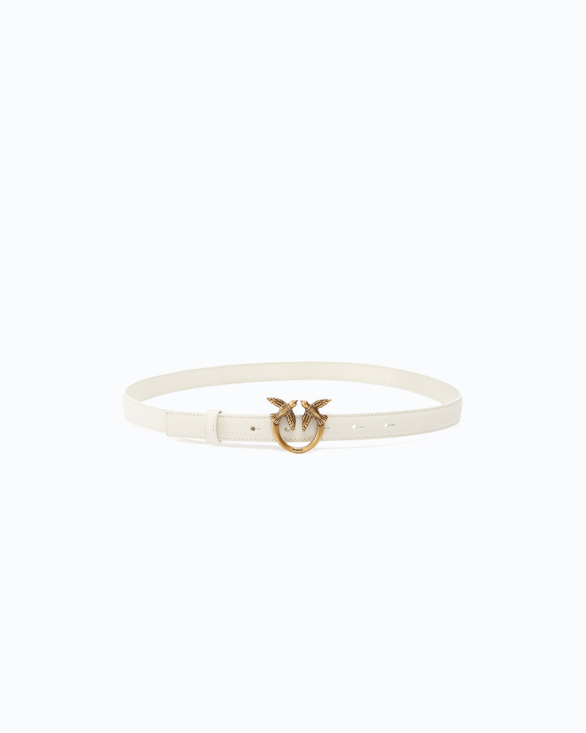 Pinko 100143A0F1 - Cintura sottile Love Birds in pelle 2cm