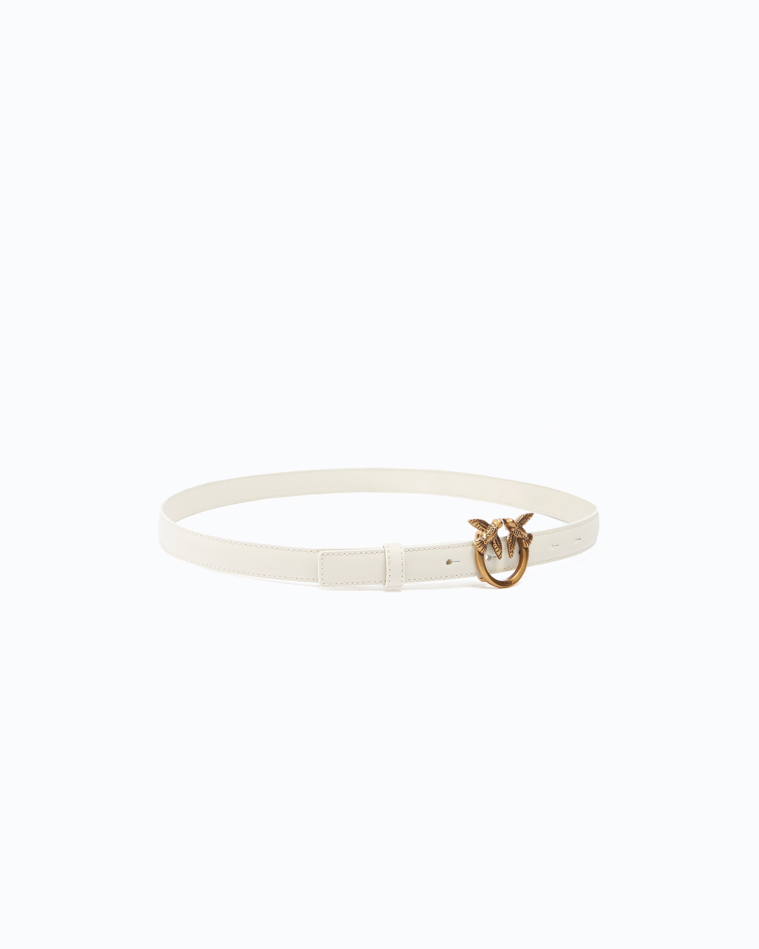 Pinko 100143A0F1 - Cintura sottile Love Birds in pelle 2cm