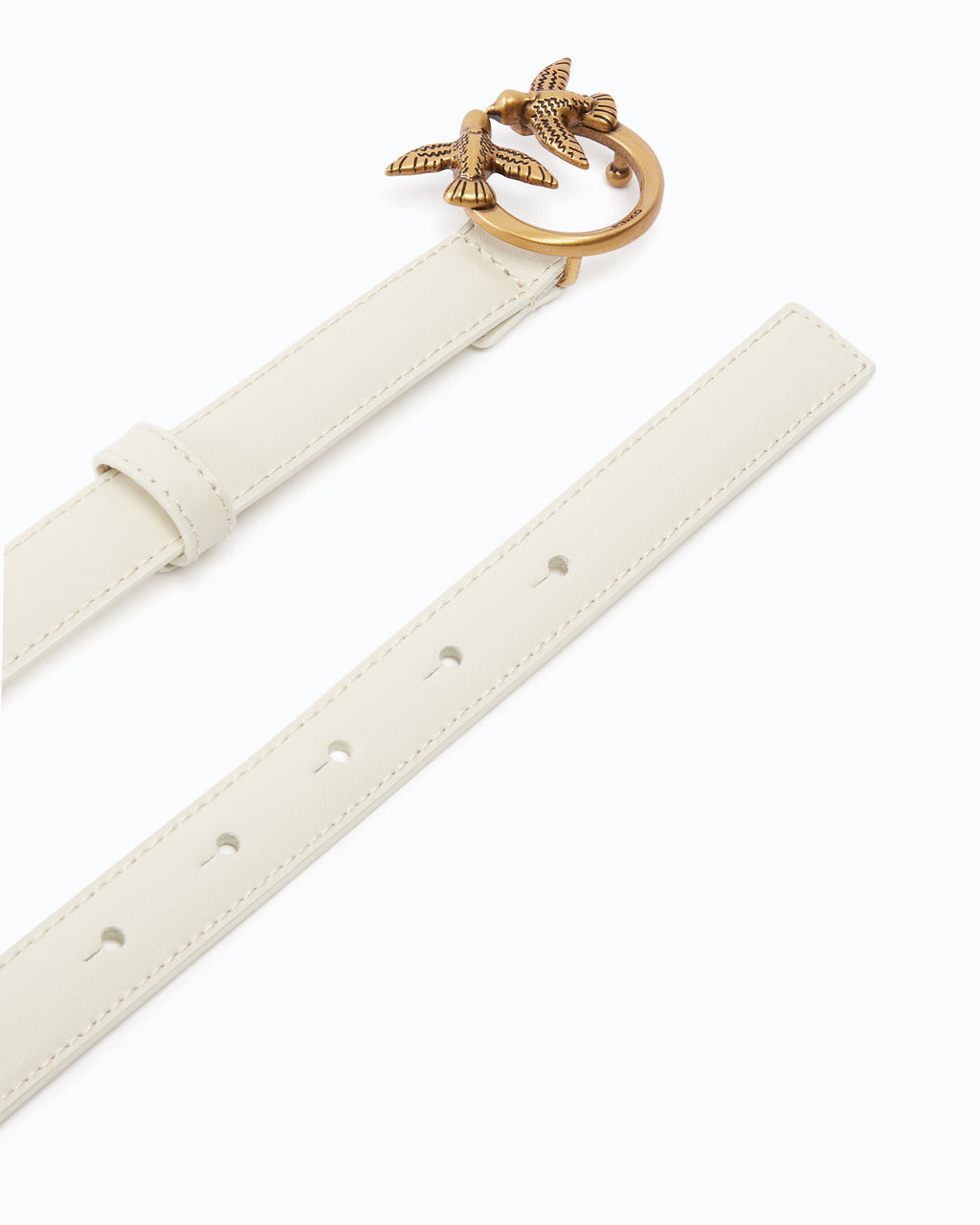 Pinko 100143A0F1 - Cintura sottile Love Birds in pelle 2cm