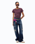 Pinko 100355A3HM - T-shirt con logo Love Birds
