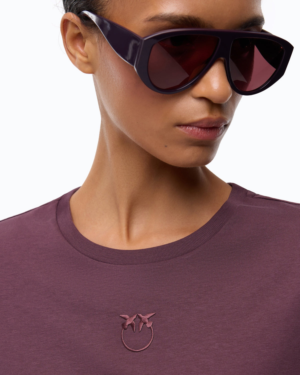 Pinko 100355A3HM - T-shirt con logo Love Birds