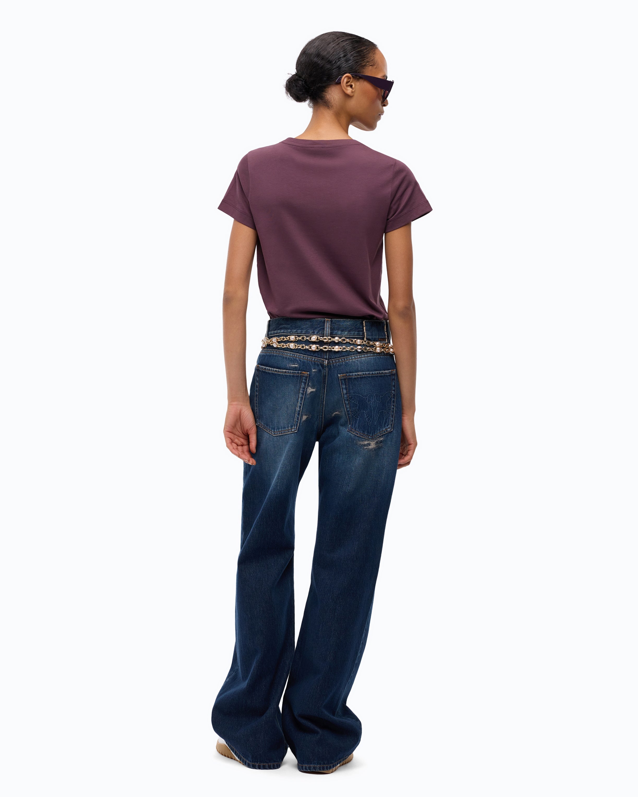 Pinko 100355A3HM - T-shirt con logo Love Birds