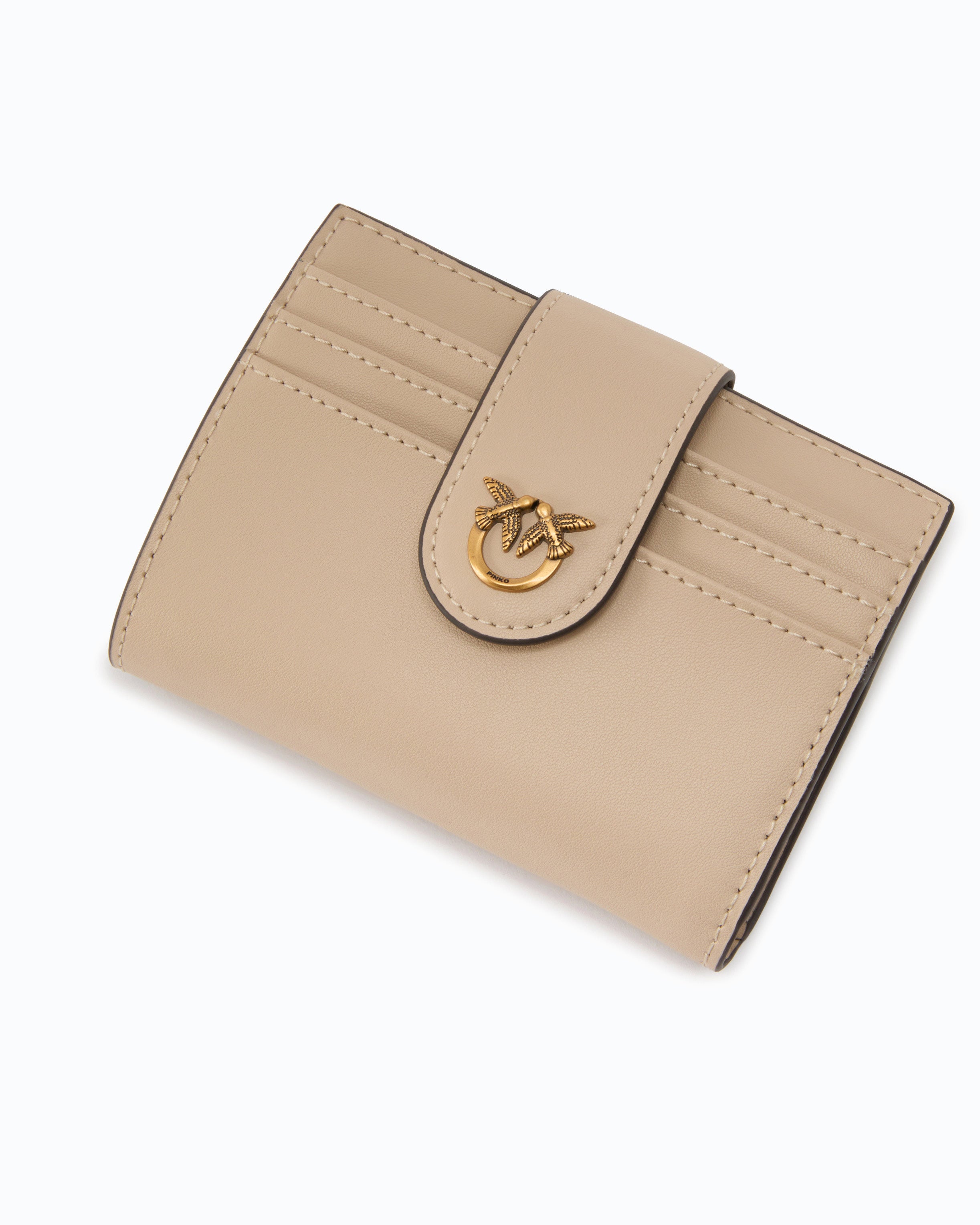 Pinko 103610A0F1 - Portafoglio piccolo in pelle liscia con logo