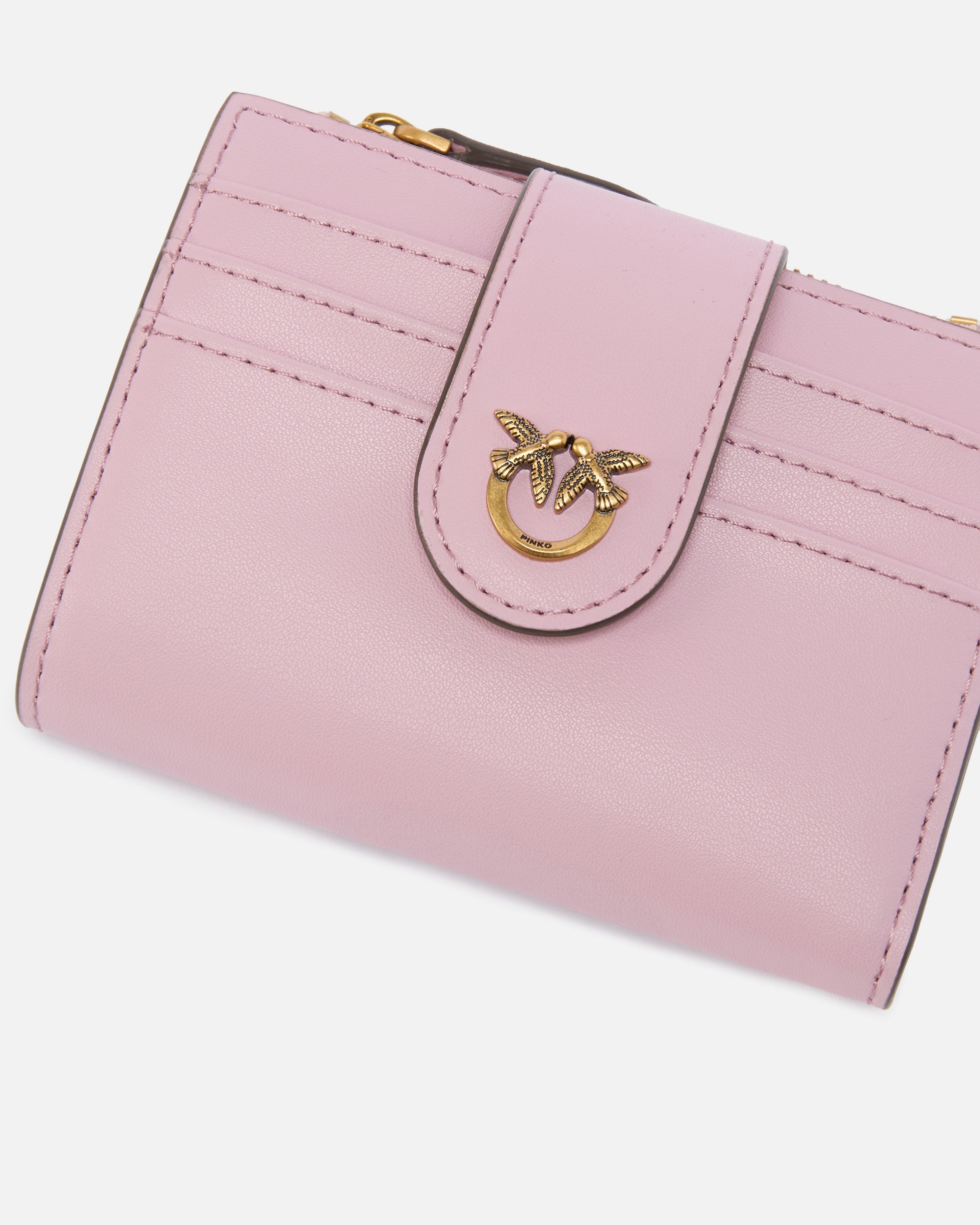 Pinko 103610A0F1 - Portafoglio piccolo in pelle liscia con logo