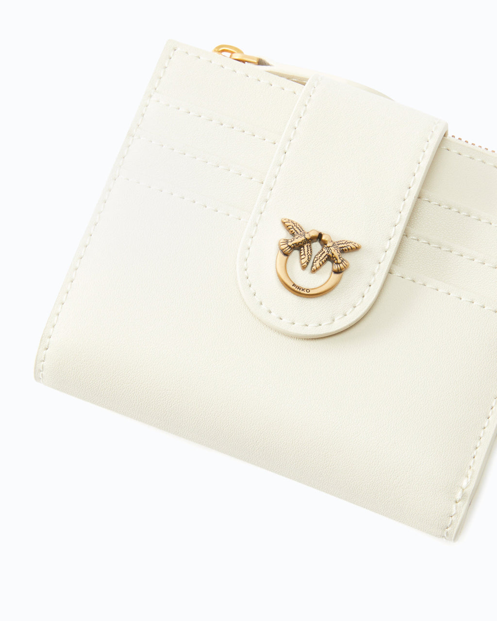 Pinko 103610A0F1 - Portafoglio piccolo in pelle liscia con logo