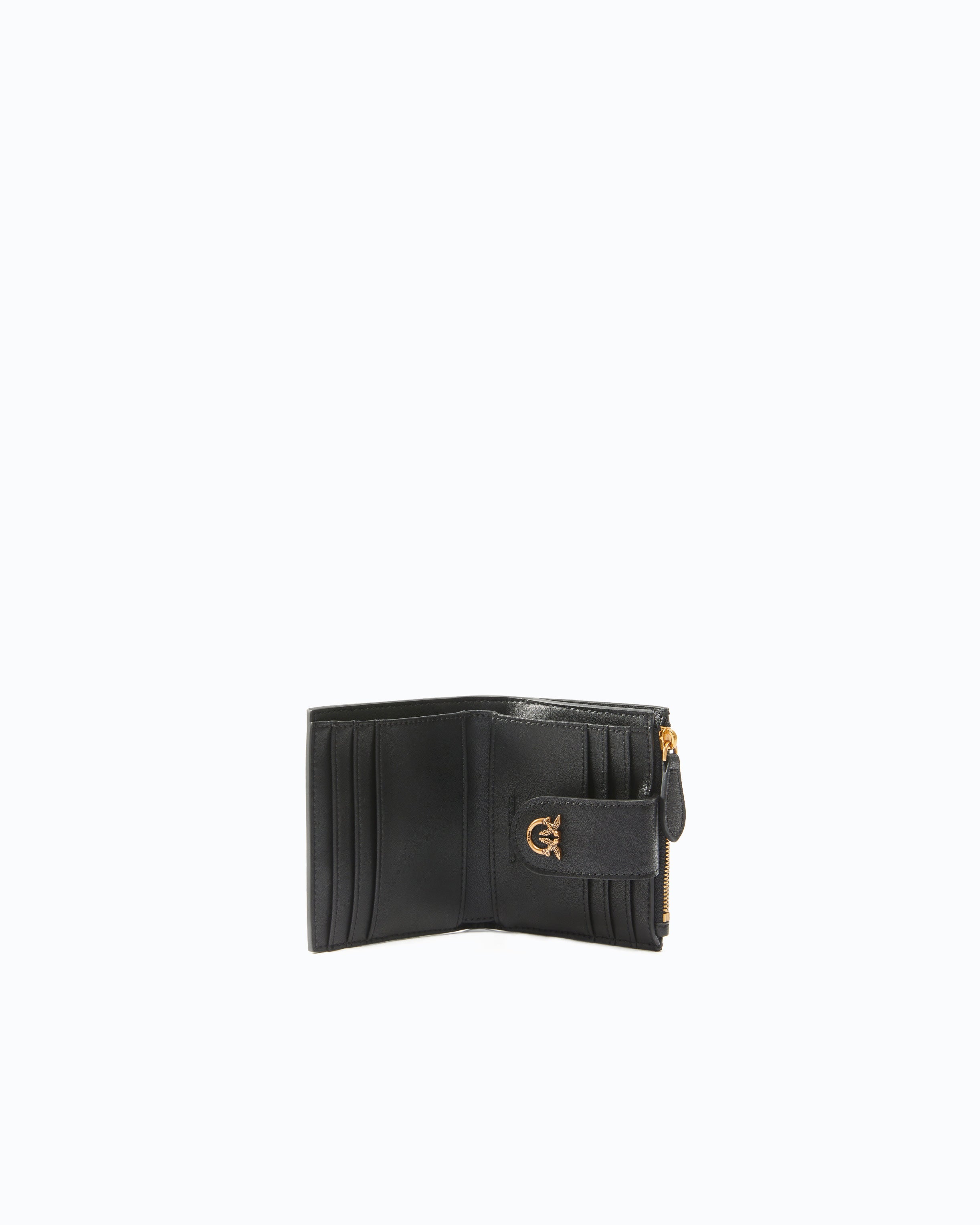 Pinko 103610A0F1 - Portafoglio piccolo in pelle liscia con logo