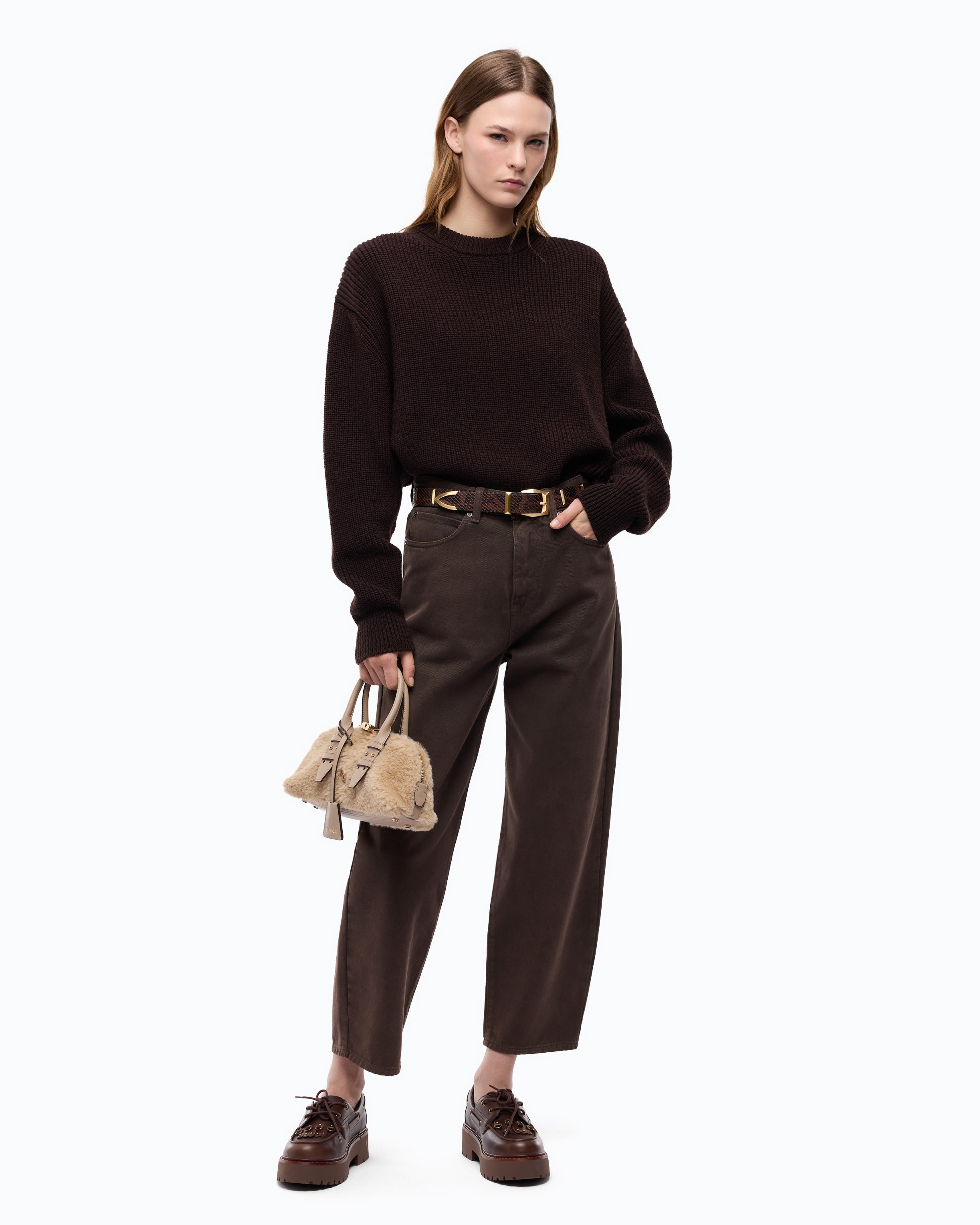 Pinko 103857A3KU - Pantaloni barrel fit in bull denim