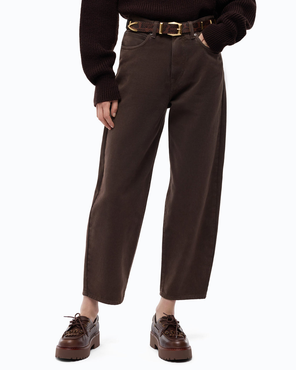 Pinko 103857A3KU - Pantaloni barrel fit in bull denim