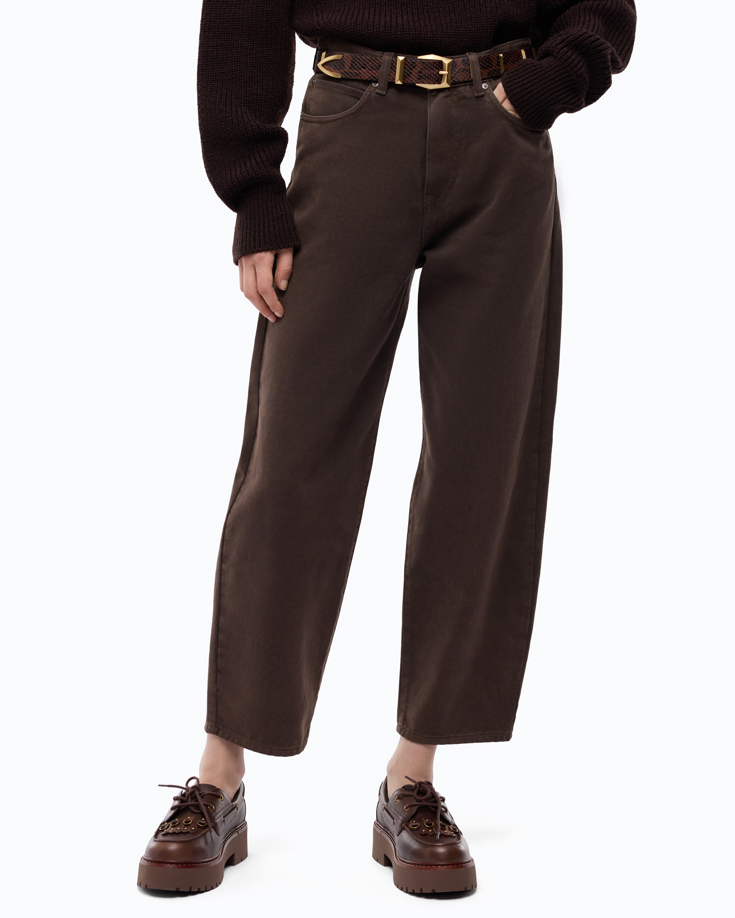 Pinko 103857A3KU - Pantaloni barrel fit in bull denim
