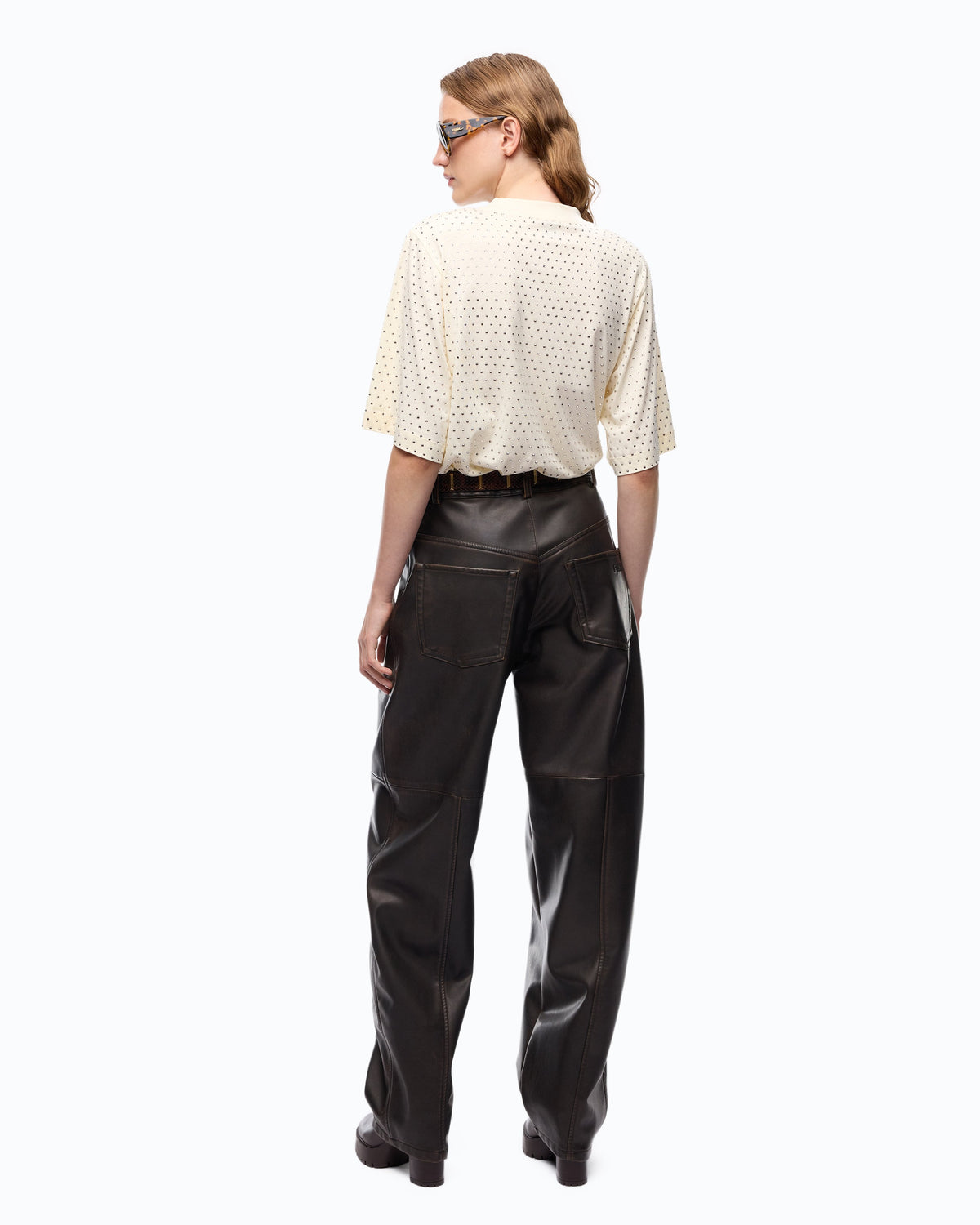 Pinko 104604A3GY - T-shirt con strass e logo
