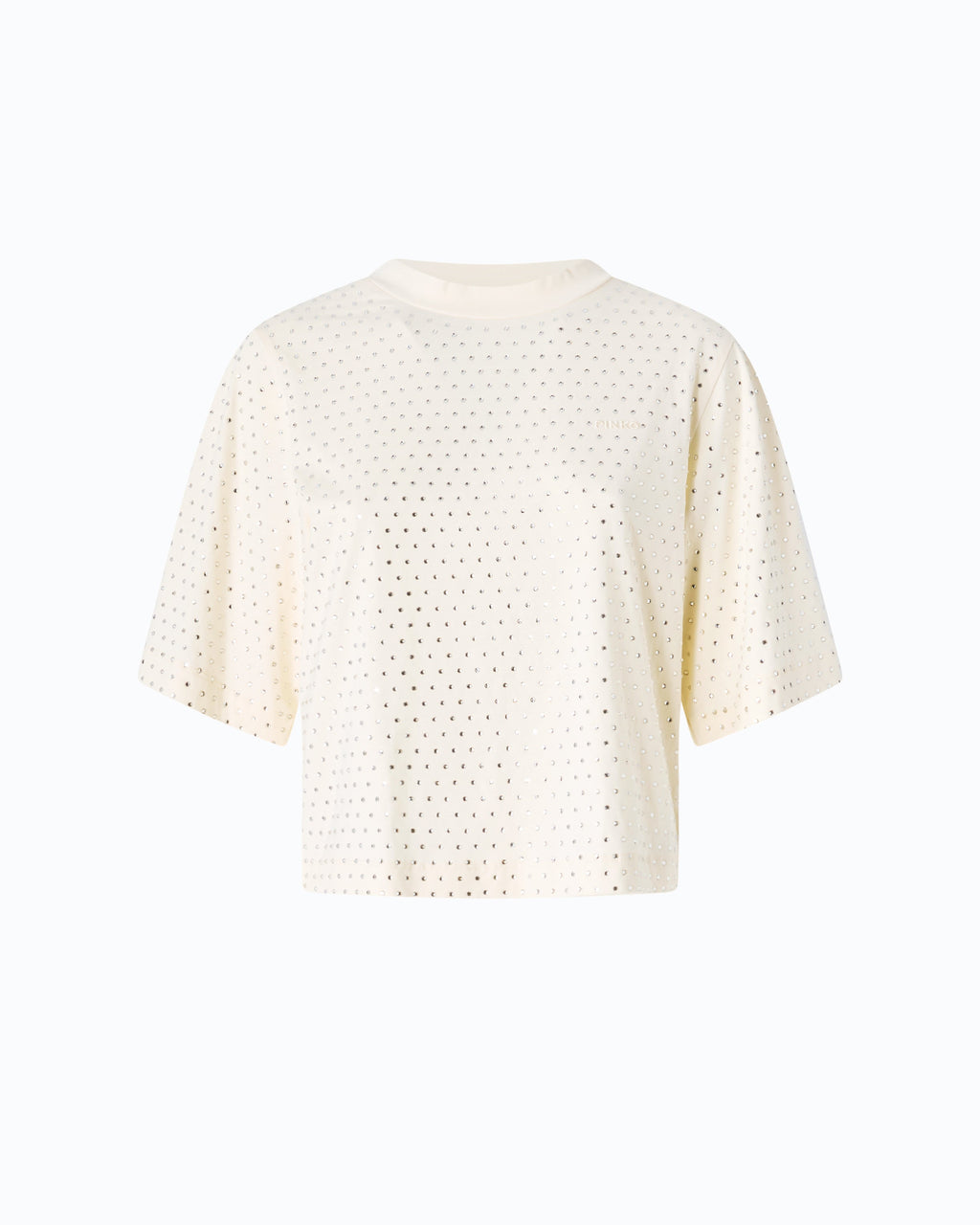 Pinko 104604A3GY - T-shirt con strass e logo