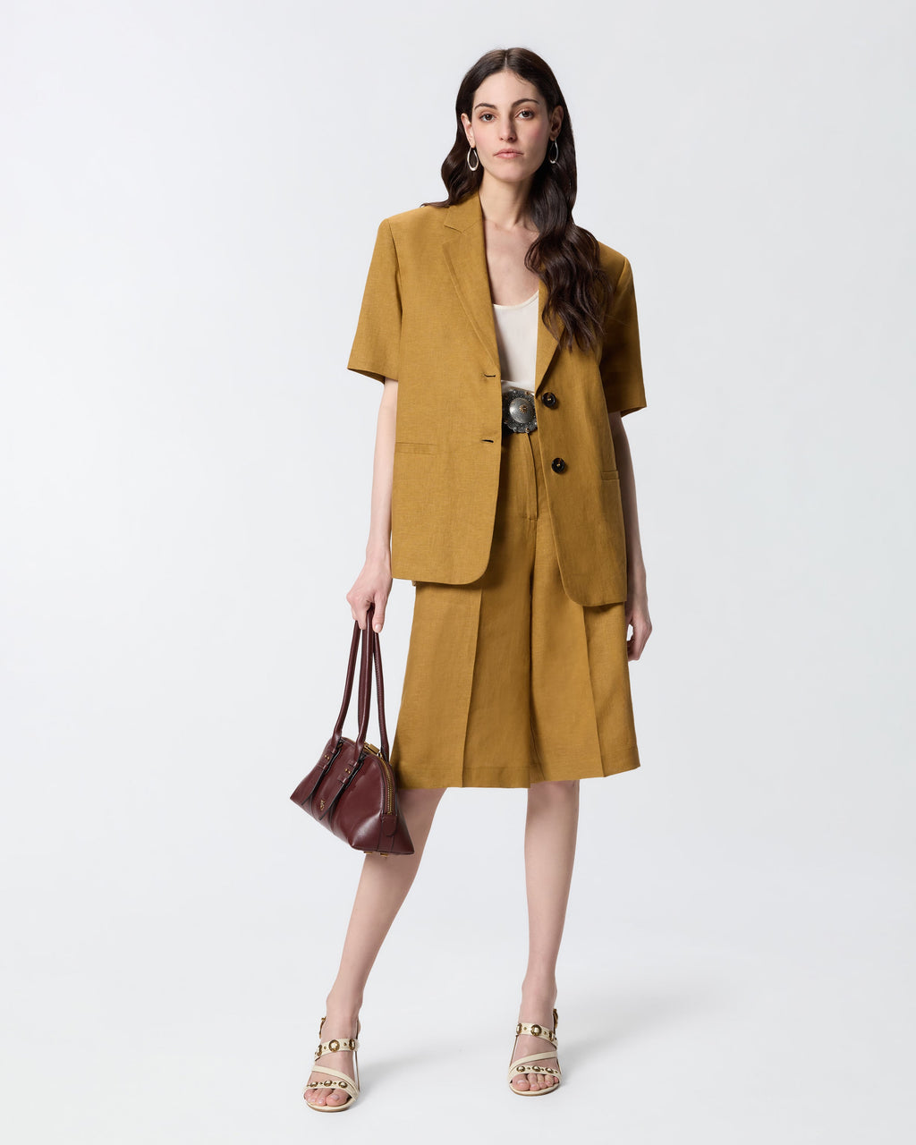 Pinko 104670A2T7 - Top a canotta in seta sand wash