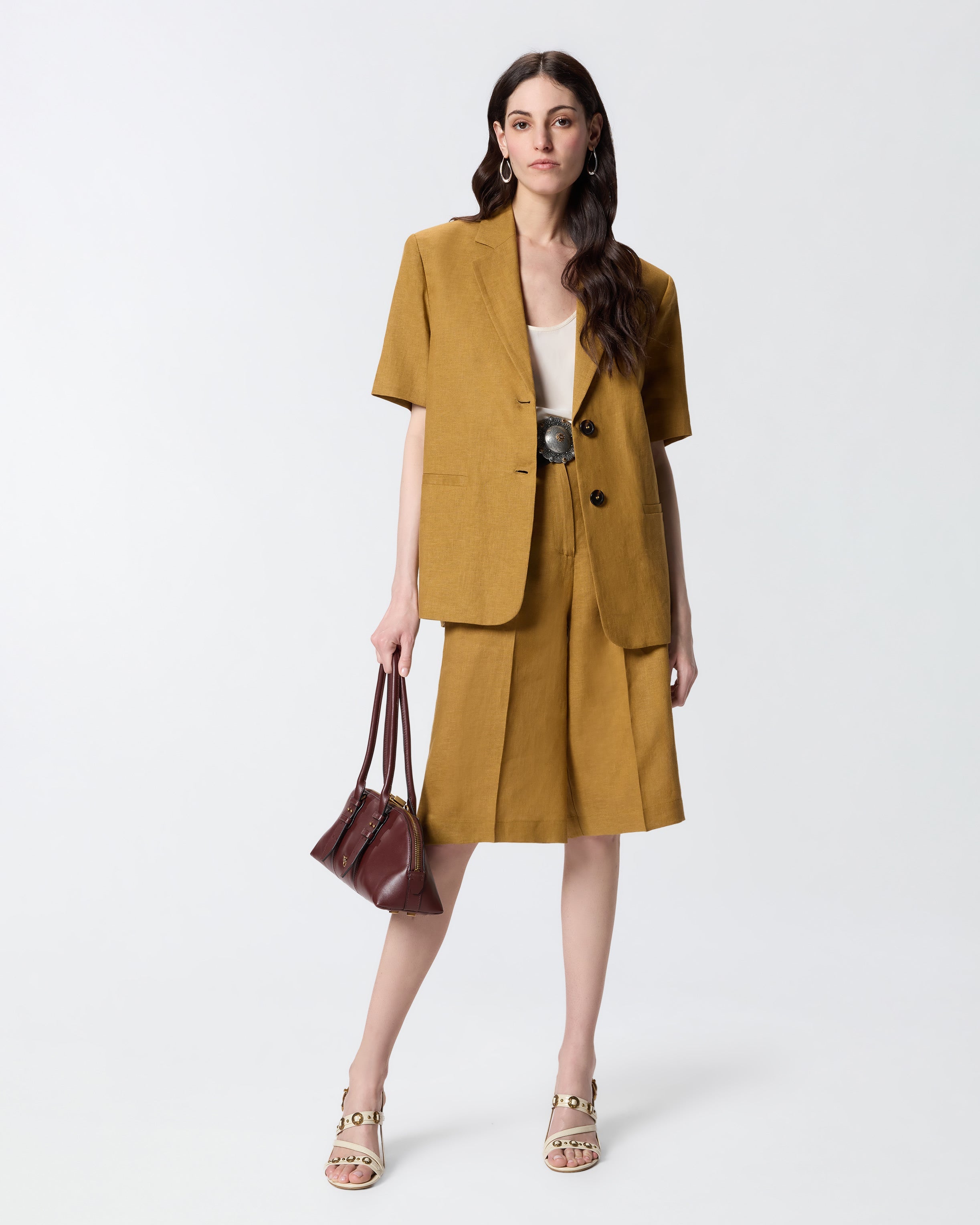 Pinko 104670A2T7 - Top a canotta in seta sand wash