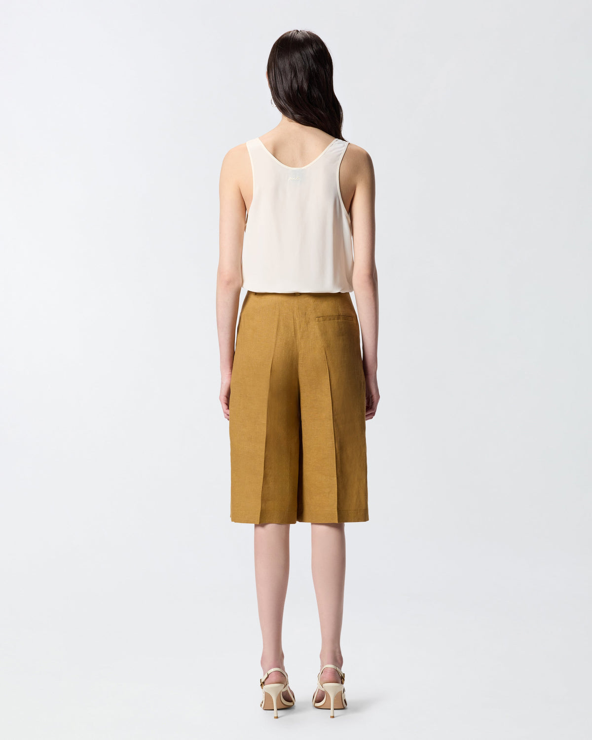 Pinko 104670A2T7 - Top a canotta in seta sand wash