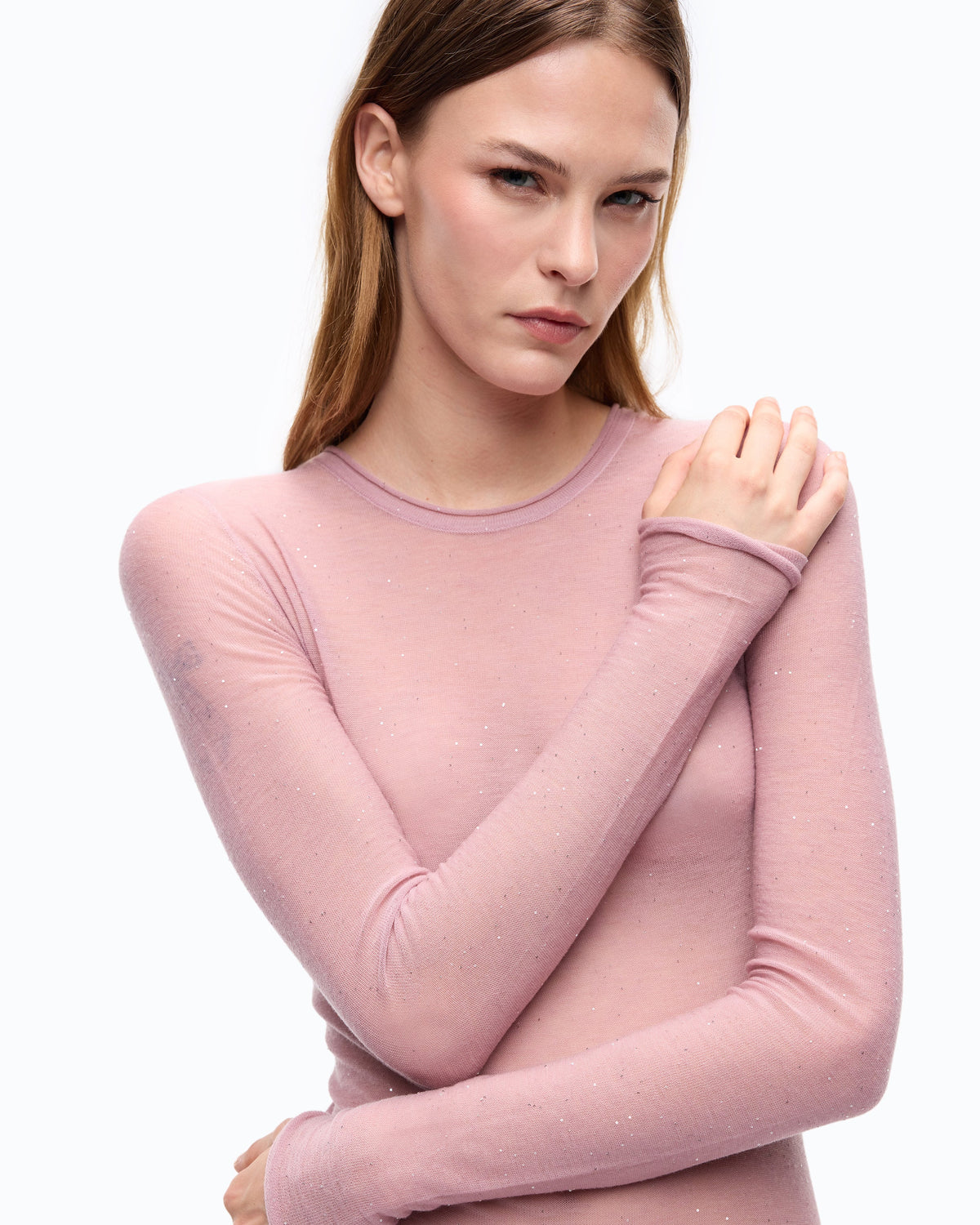 Pinko 105398A2PM - Sequin crew neck sweater
