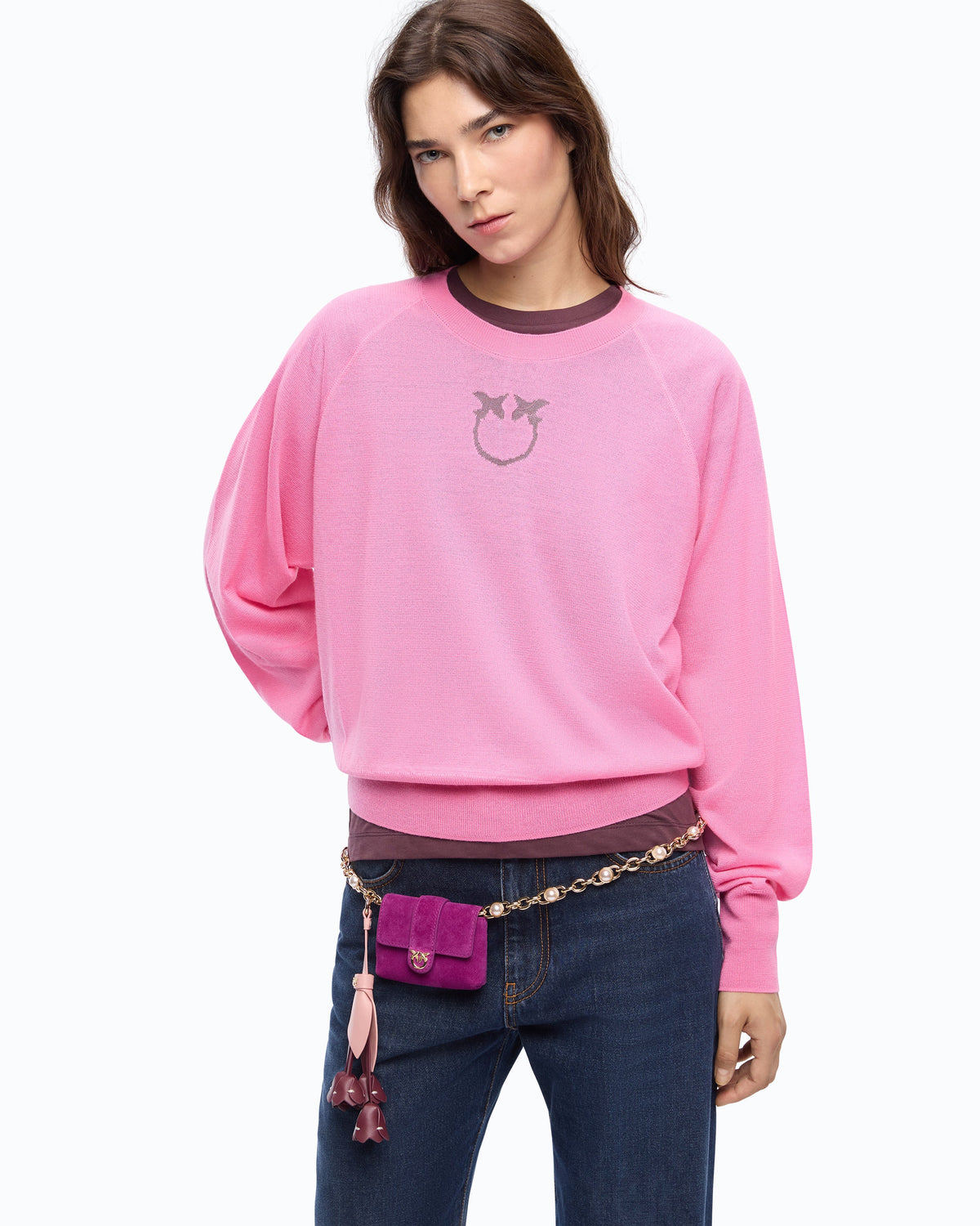 Pinko 105417A18M - Love Birds logo sweater