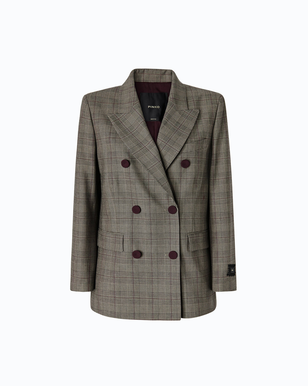 Pinko 105617A3FF - Giacca doppiopetto a quadri