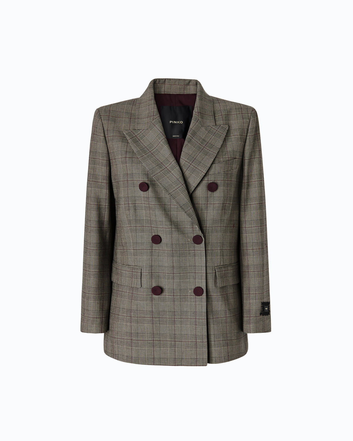 Pinko 105617A3FF - Giacca doppiopetto a quadri