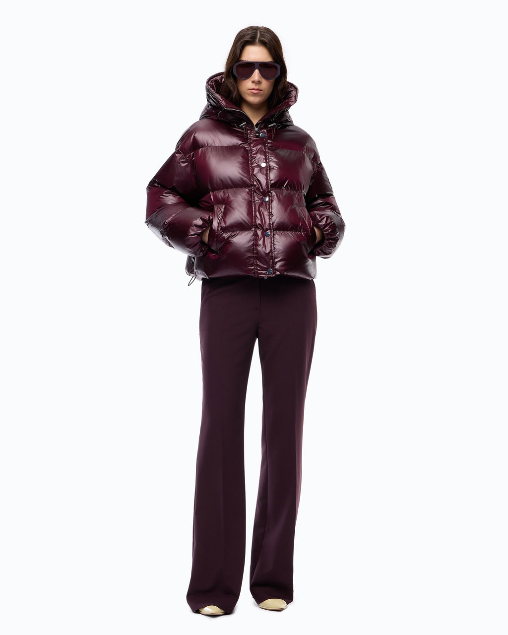Pinko 105656A3FI - Piumino con cappuccio in tela tecnica