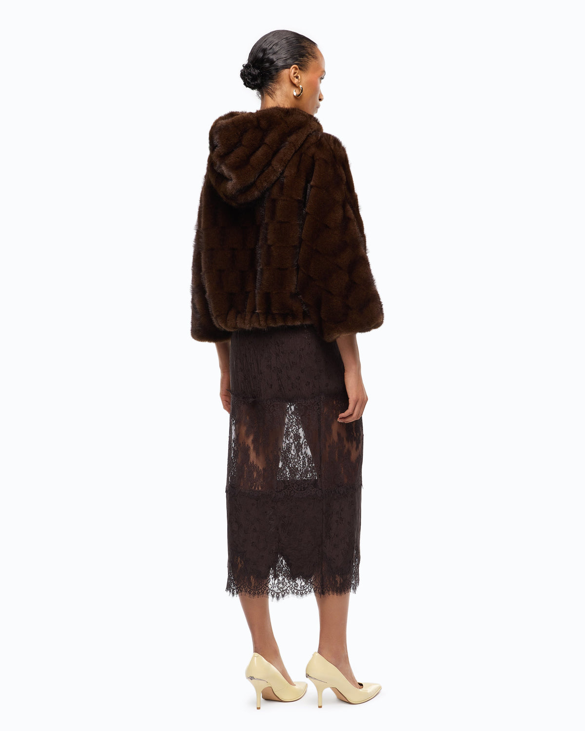 Pinko 107054A3C5 - Giacca blouson effetto pelliccia con cappuccio