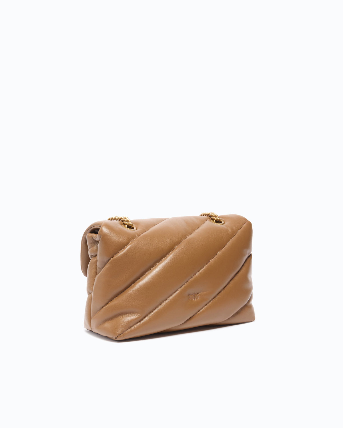 Pinko 107057A0F2 - Borsa a tracolla media Love Bag Puff in nappa trapuntata con fibbia gioiello