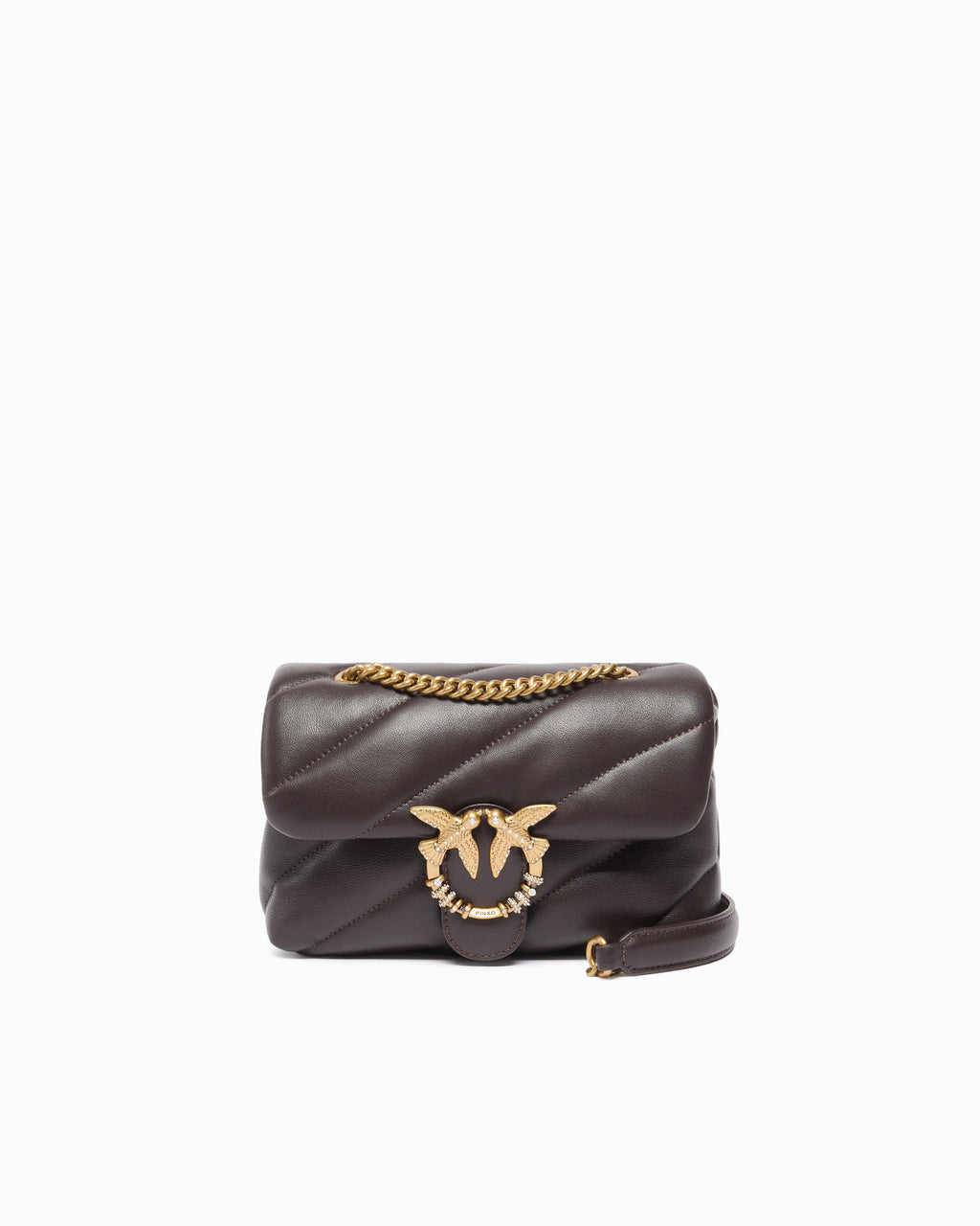Pinko 107058A0F2 - Borsa a tracolla Mini Love Bag Puff in nappa trapuntata con fibbia gioiello