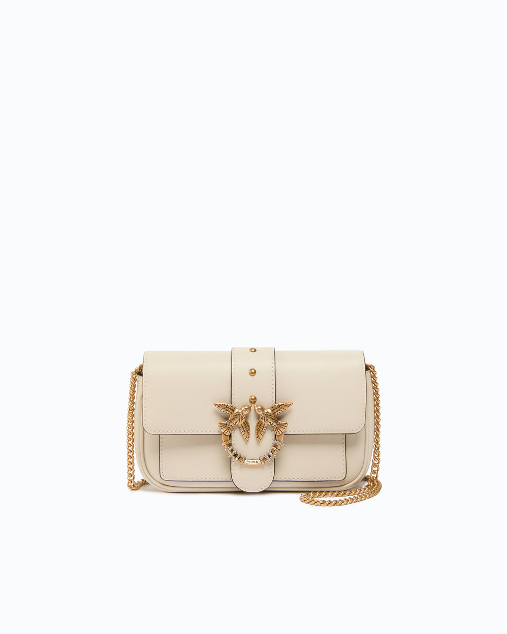 Pinko 107072A0F1 - Borsa a spalla piccola Love Bag Pocket in pelle con fibbia gioiello