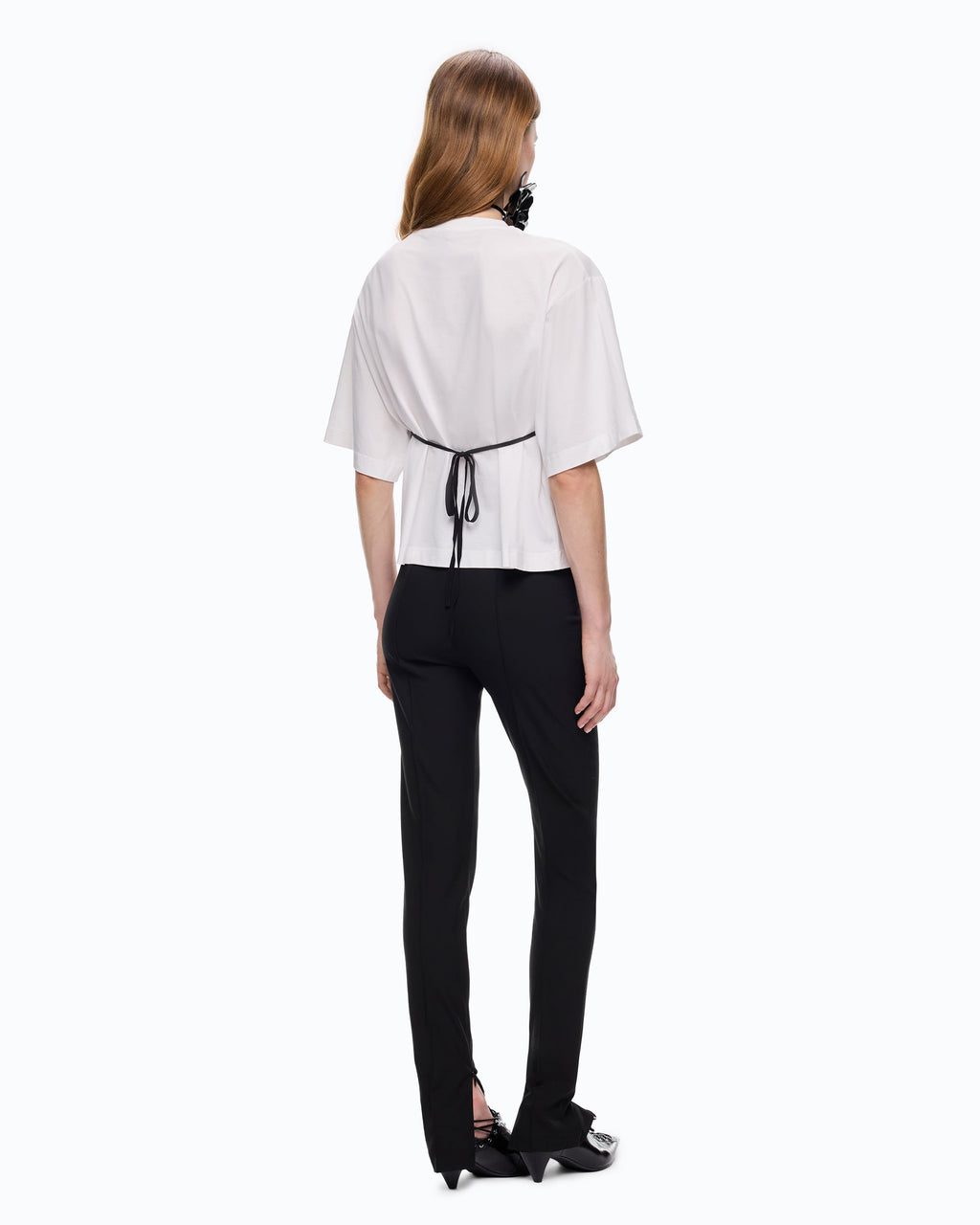 Pinko 107155A3FL - T-shirt con top in pizzo