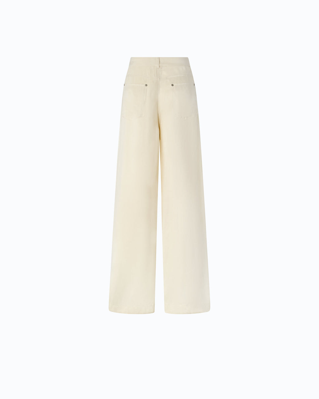 Pinko 107170A3F8 - Pantaloni palazzo in twill mano pesca