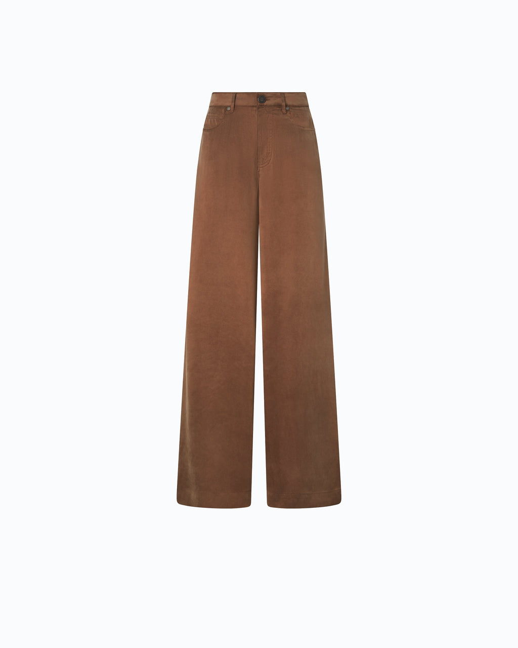 Pinko 107170A3F8 - Pantaloni palazzo in twill mano pesca