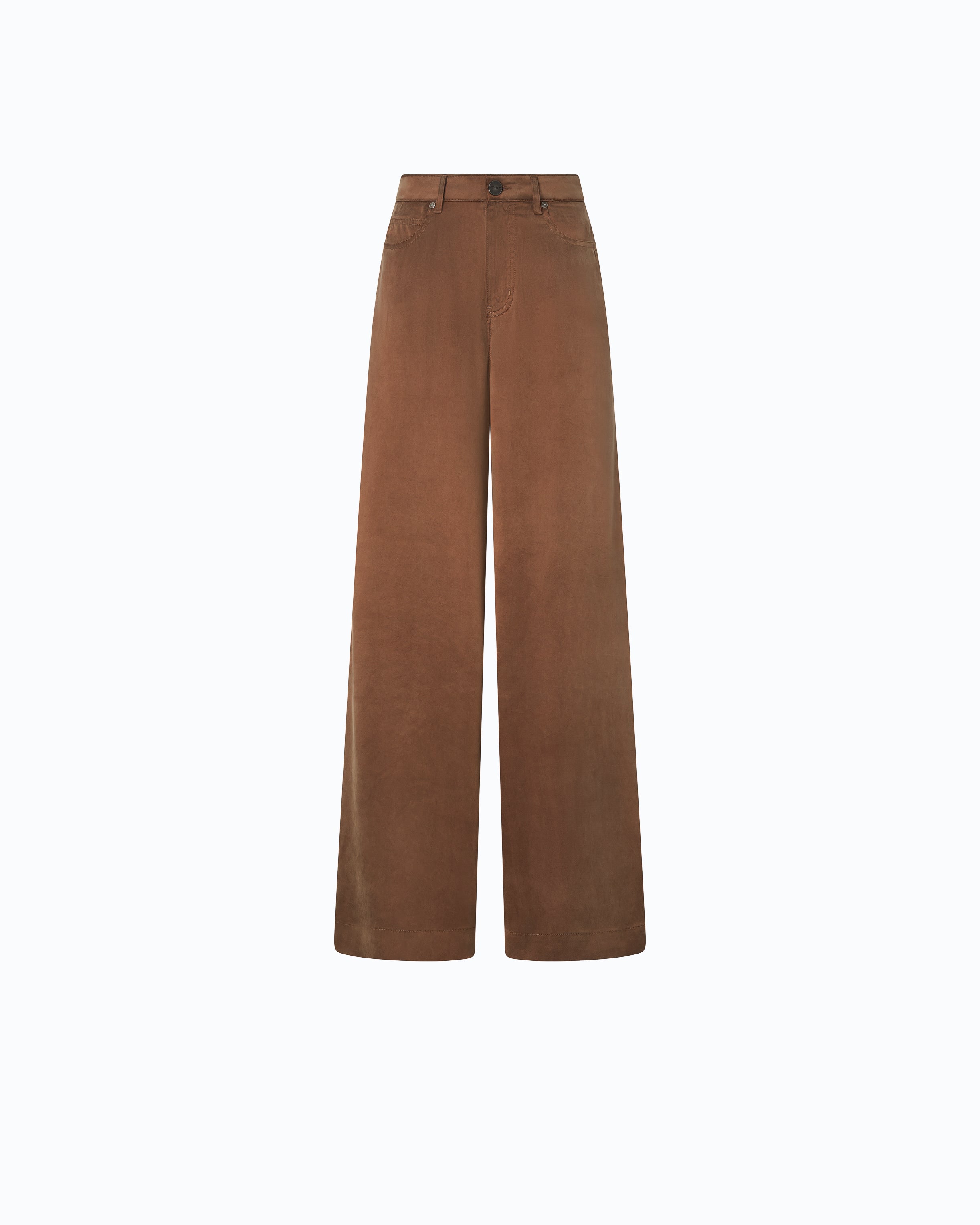 Pinko 107170A3F8 - Pantaloni palazzo in twill mano pesca