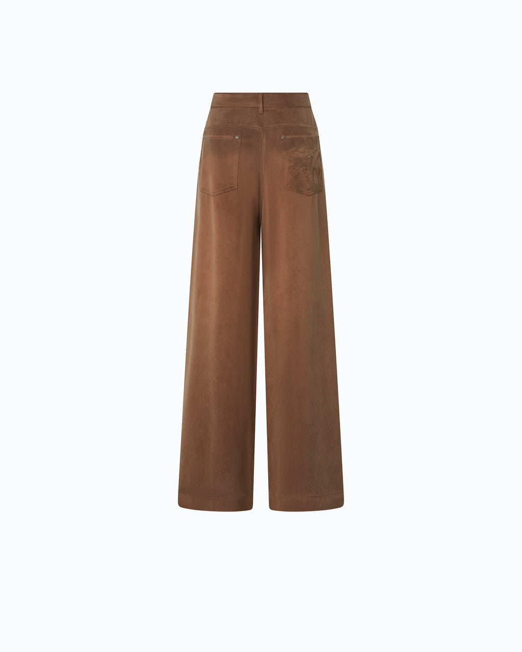Pinko 107170A3F8 - Pantaloni palazzo in twill mano pesca