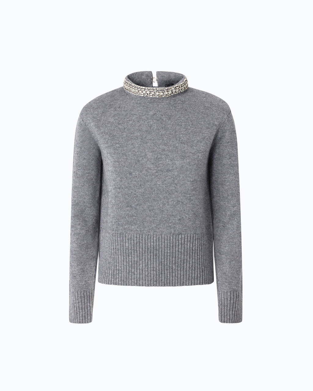 Pinko 107274A3GI - Maglia in misto lana con collo gioiello
